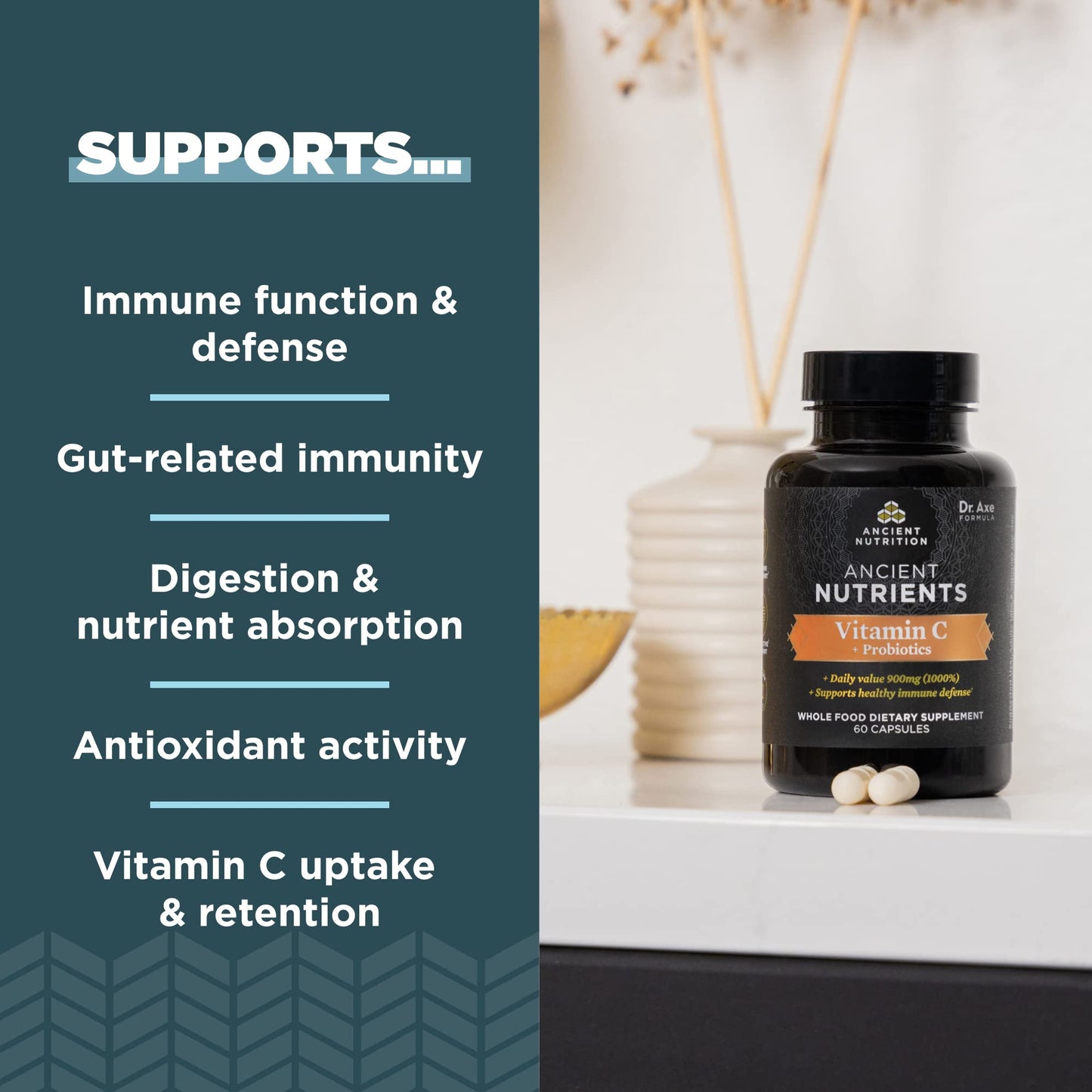 Ancient Nutrition Vitamin D Capsules, 60 Count
