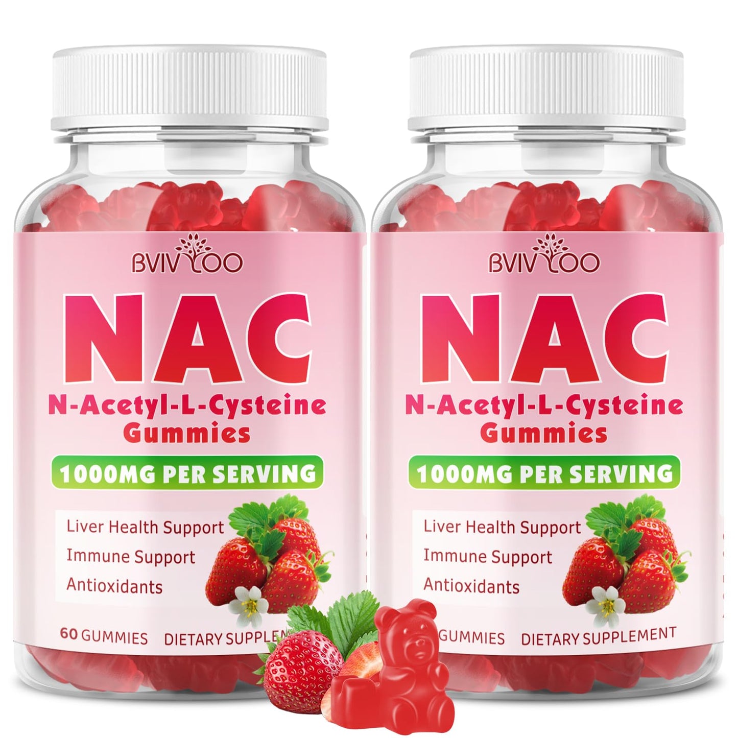 BVIVLOO N-Acetyl Cysteine Gummies, 120 Gummies