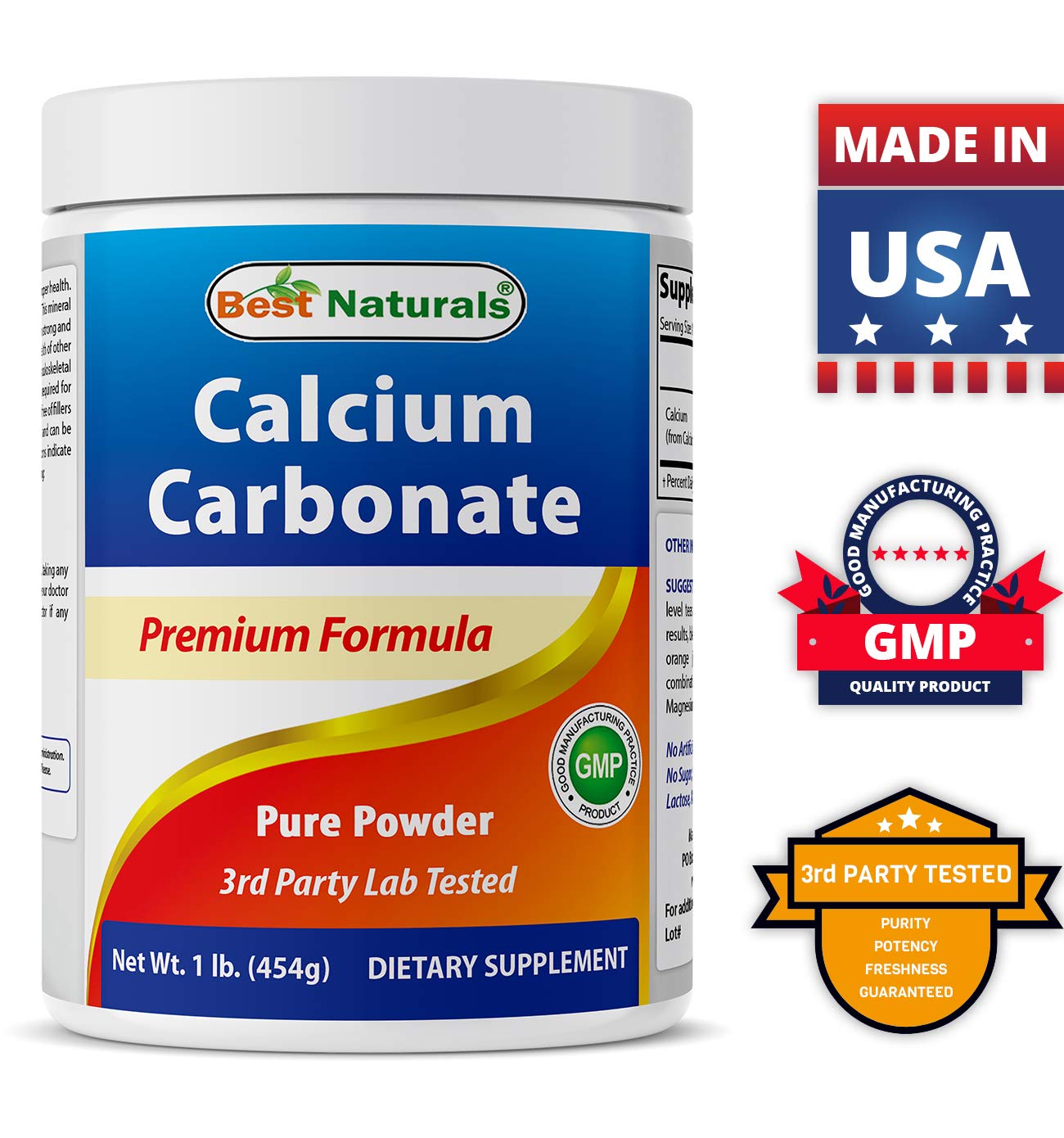Best Naturals Calcium Carbonate Powder 32 oz