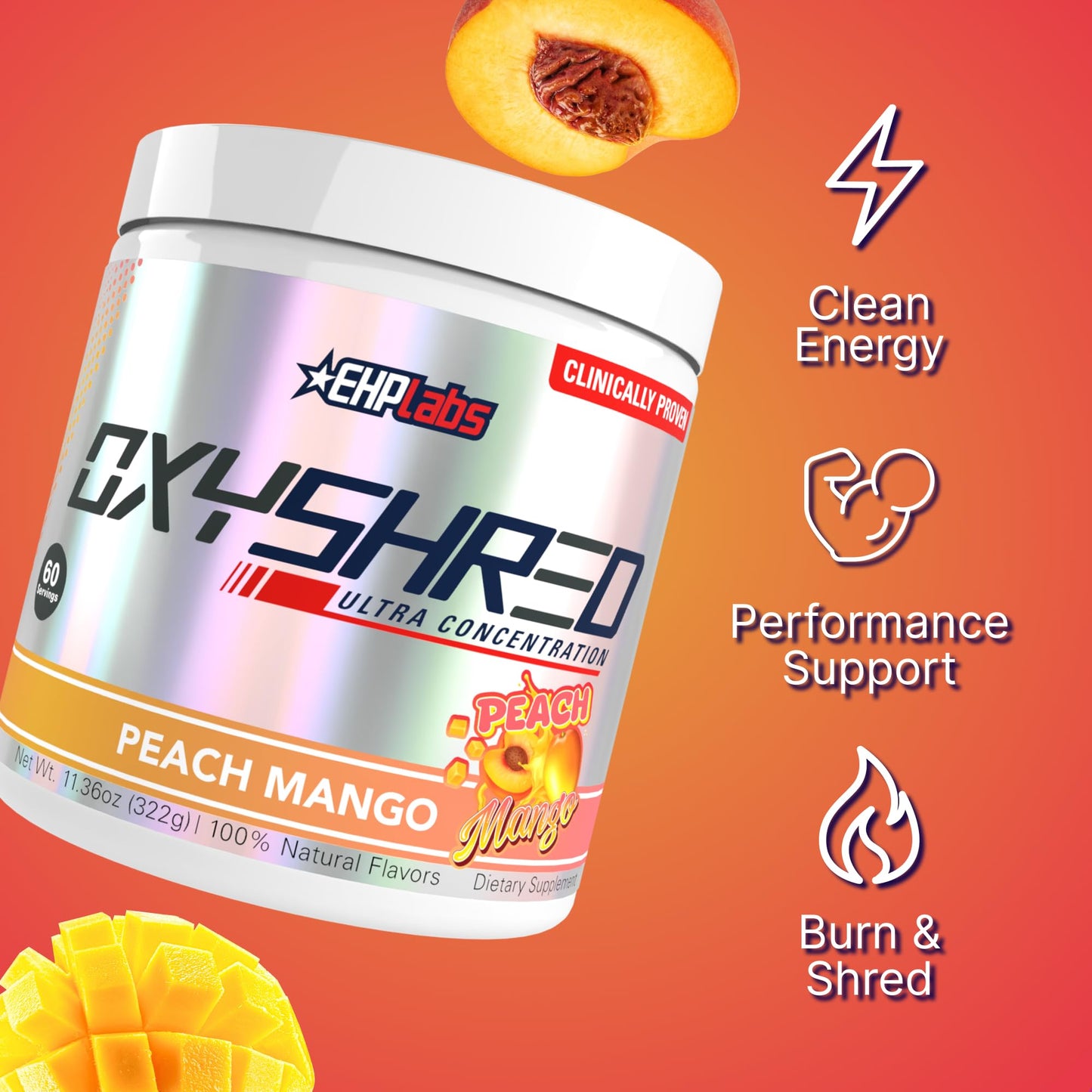 EHP Labs OxyShred Pre Workout Powder 11.36 Ounce