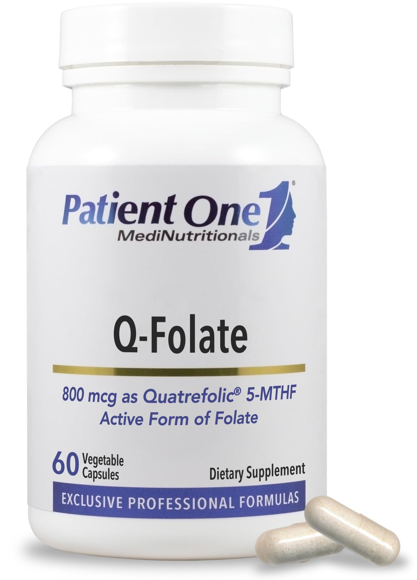 Patient One Q-Folate 800mcg with Quatrefolic 5-MTHF Folate Capsule, 60 Count
