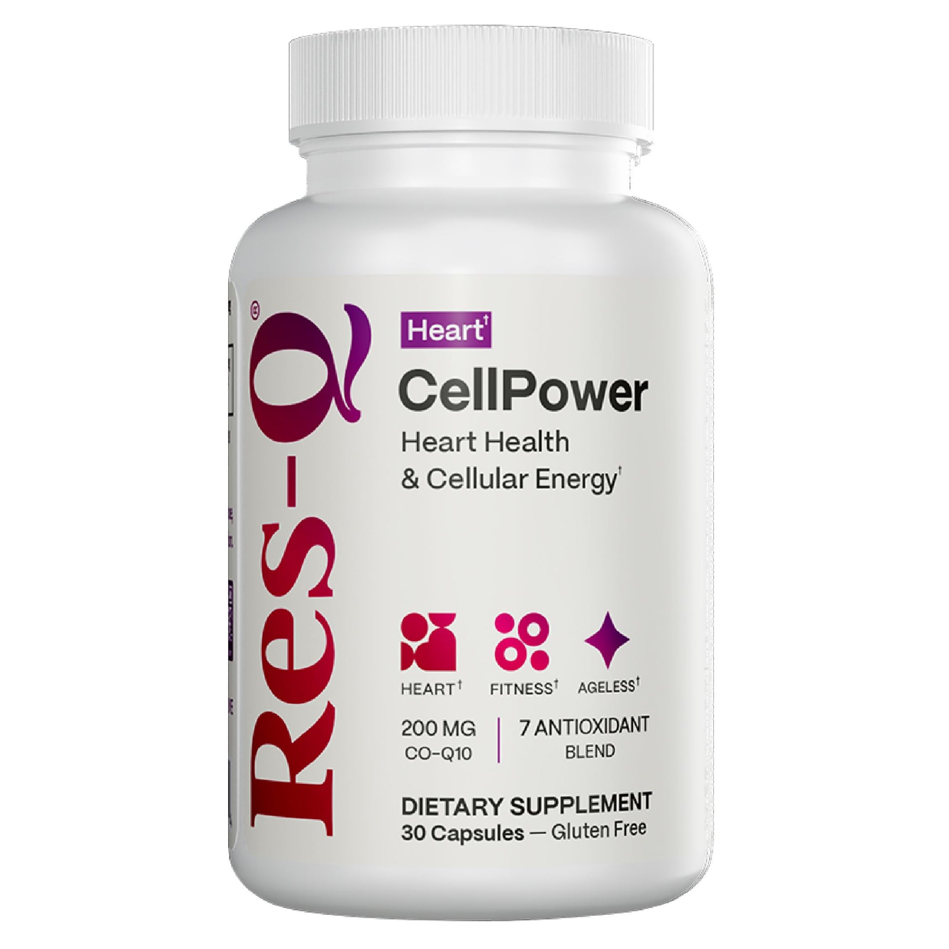Res-Q CellPower 200 mg CoQ10 plus Antioxidants, 30 Capsules