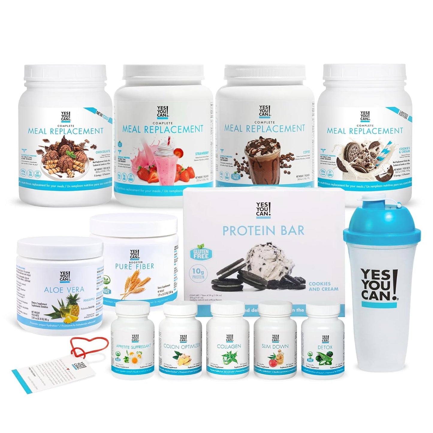 Yes You Can! All-in-One Kit Meal Replacement Shakes Aloe Vera & Snacks Powder, 240 oz