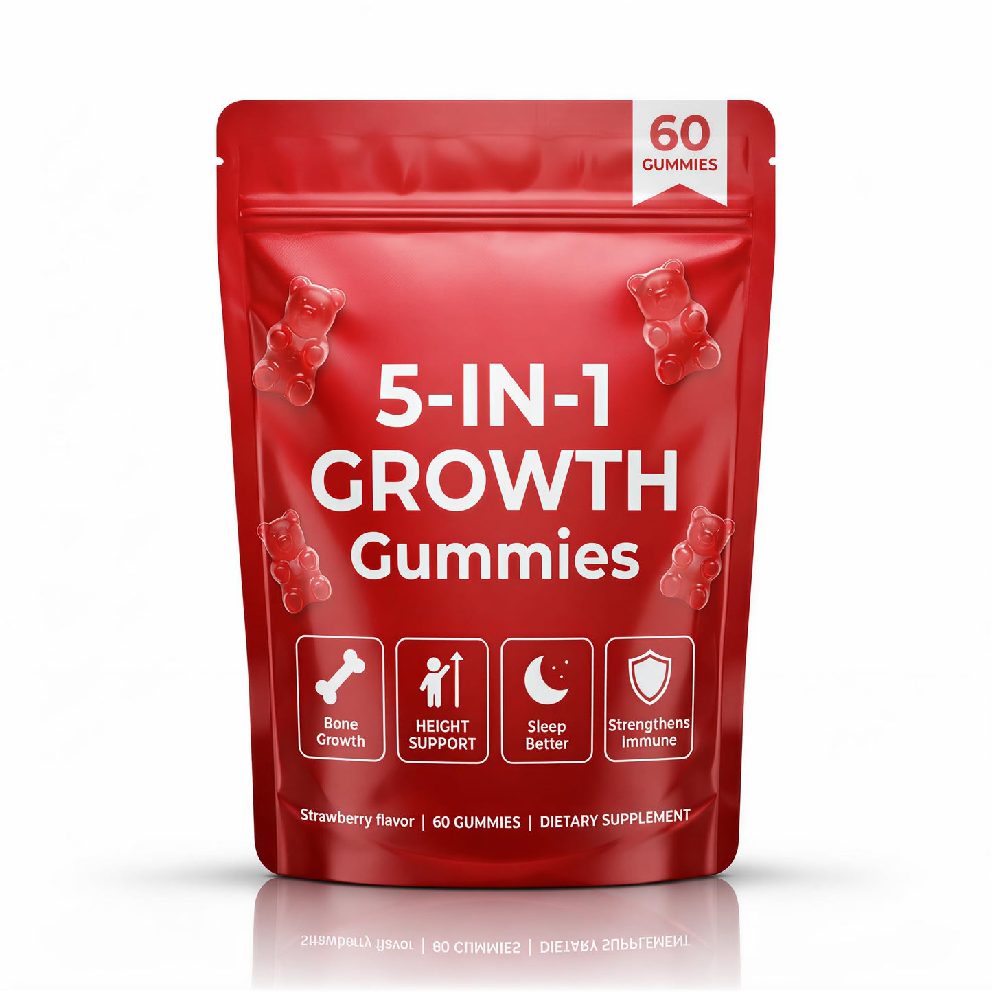 BERSEG 5-in-1 Growth Gummies Gummy 60