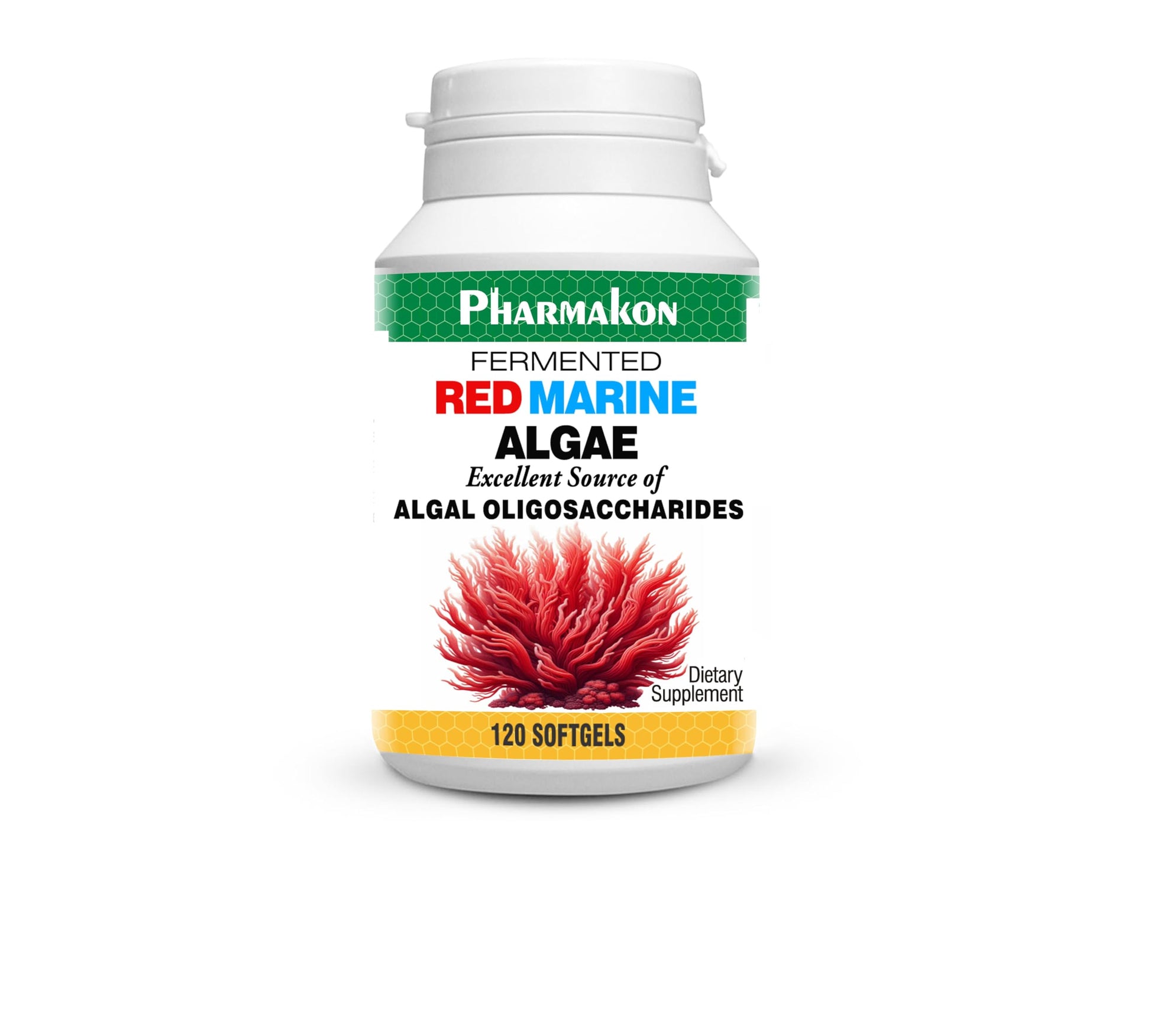 PHARMAKON Fermented Red Marine Algae Complex, Gigartina & Dulse, Reduced Carrageenan Content Softgel 120