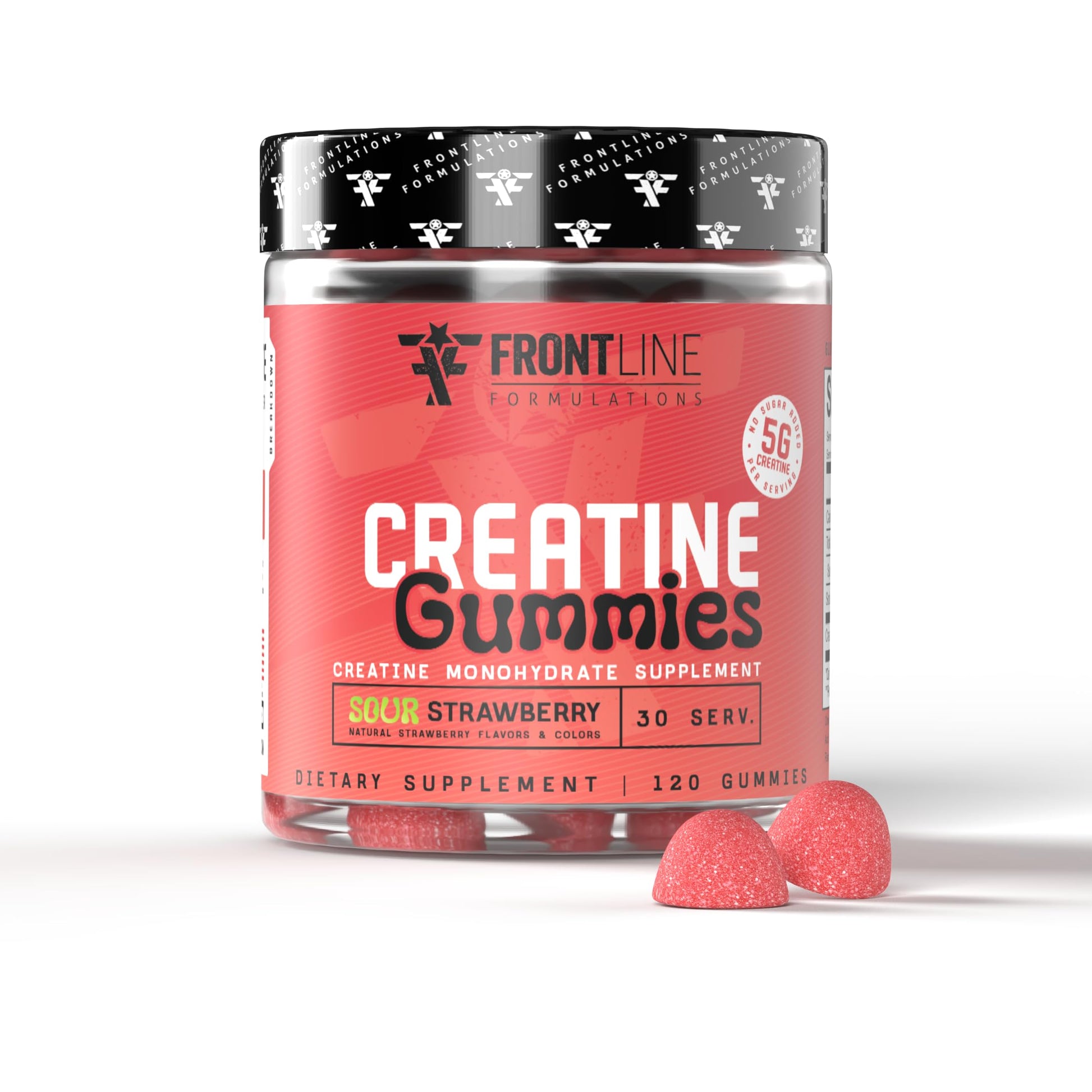 FRONTLINE FORMULATIONS Creatine Monohydrate Gummies, 120 Gummies