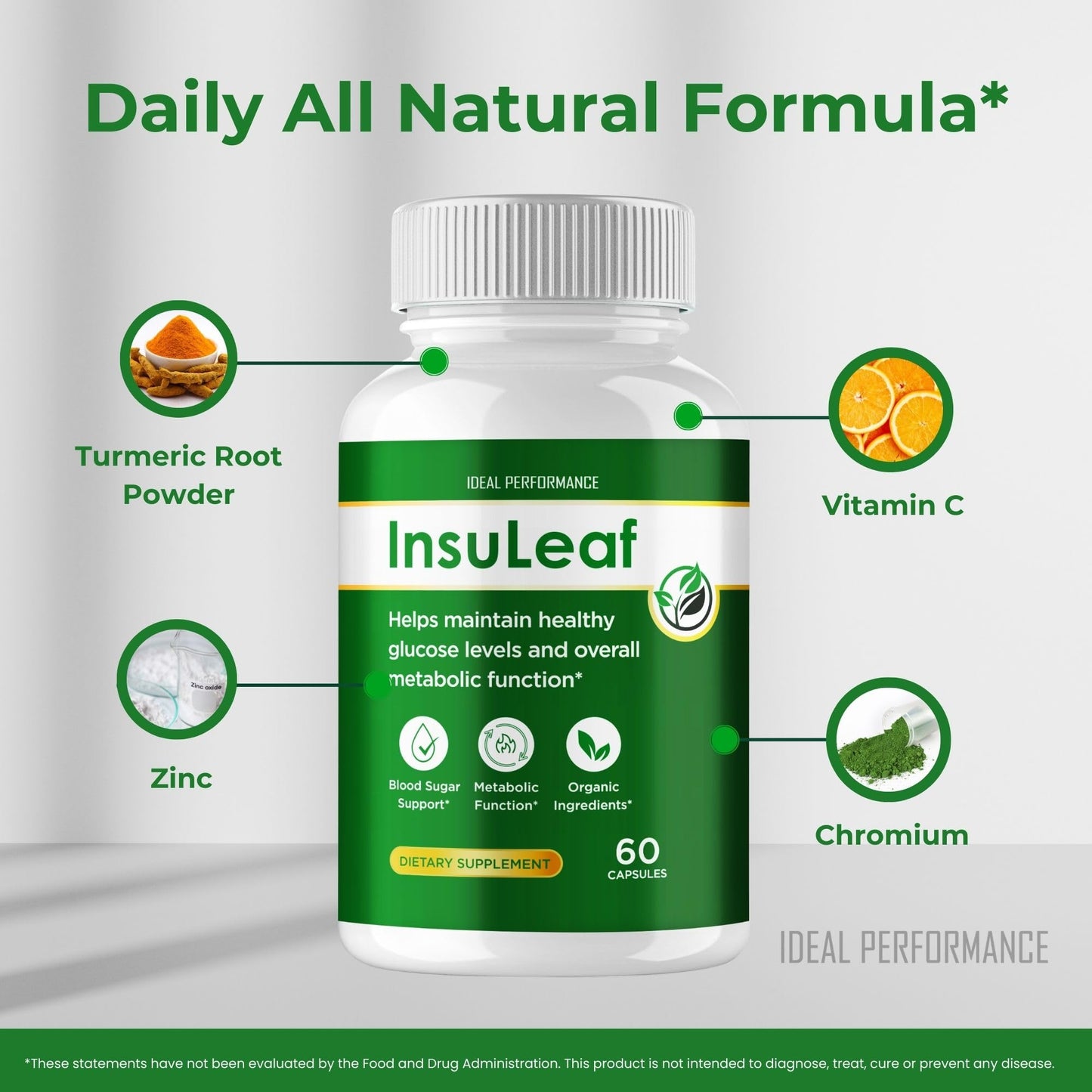IDEAL PERFORMANCE Insuleaf Capsules, 60 Count