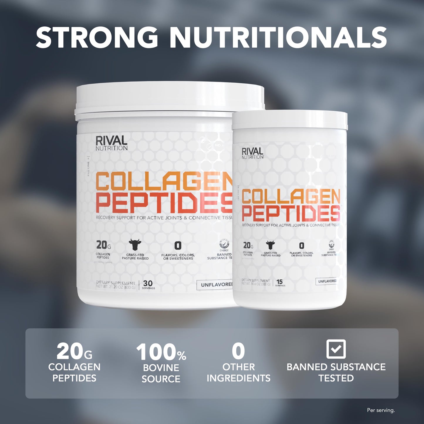 Rivalus Collagen Peptides Powder 10.6 oz (Unflavored, 15 Servings)
