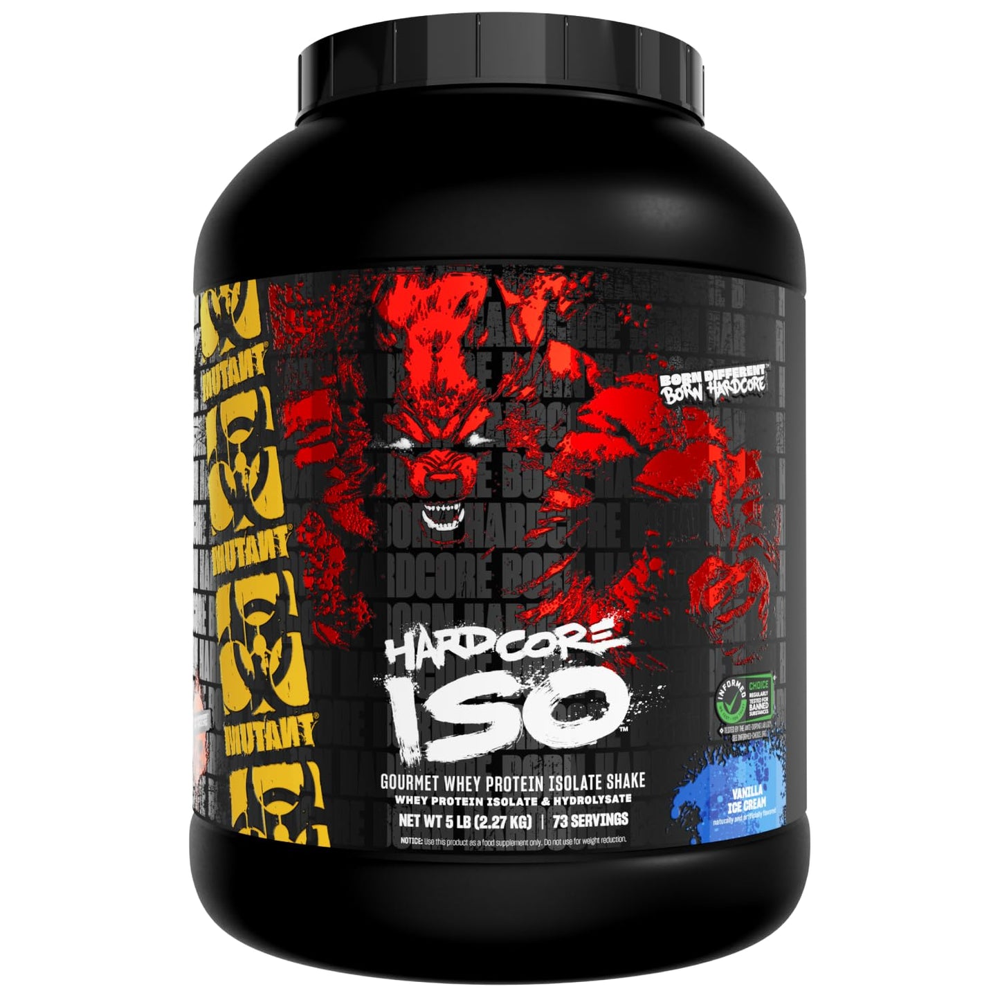 Mutant Hardcore ISO Whey Protein Isolate Powder Vanilla Ice Cream 80