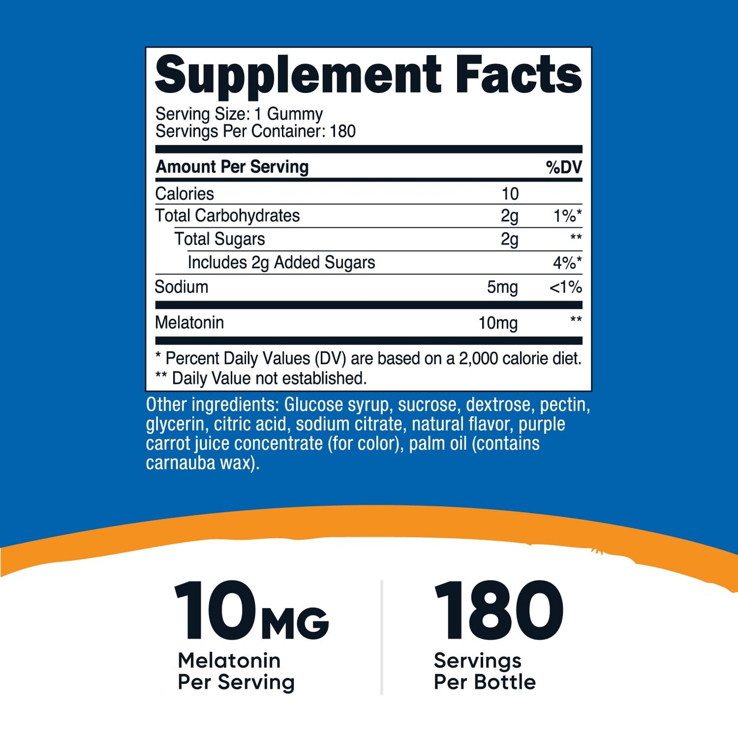 Nutricost Melatonin 10mg Gummies 180