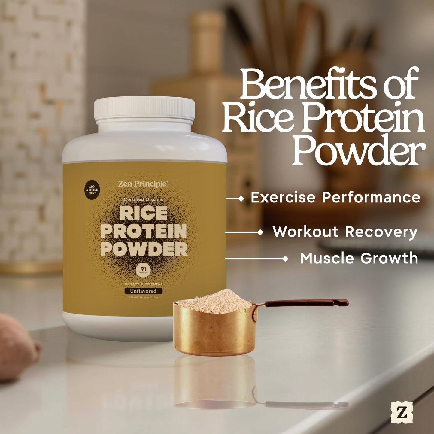 Zen Principle Organic Brown Rice Protein Powder 96 Servings