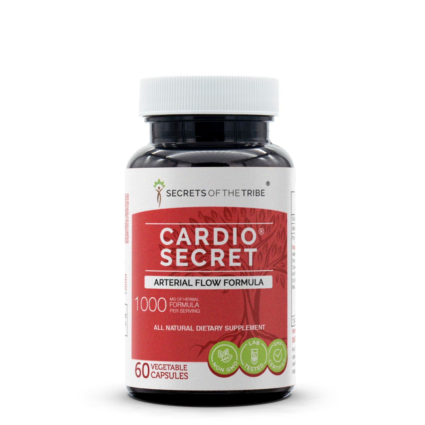 Secrets of the Tribe Cardio Secret Arterial Flow Formula Herbal Supplement Blend 60 Capsules