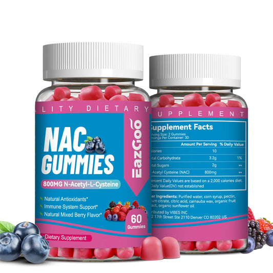 EAZGOO NAC Gummies 800mg, 120 Count