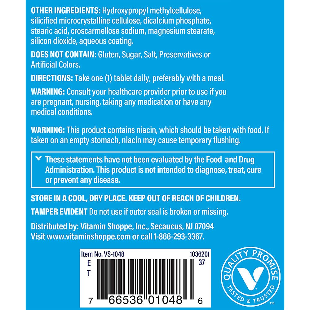 The Vitamin Shoppe Vitamin B-Complex Tablet, 100 Tablets
