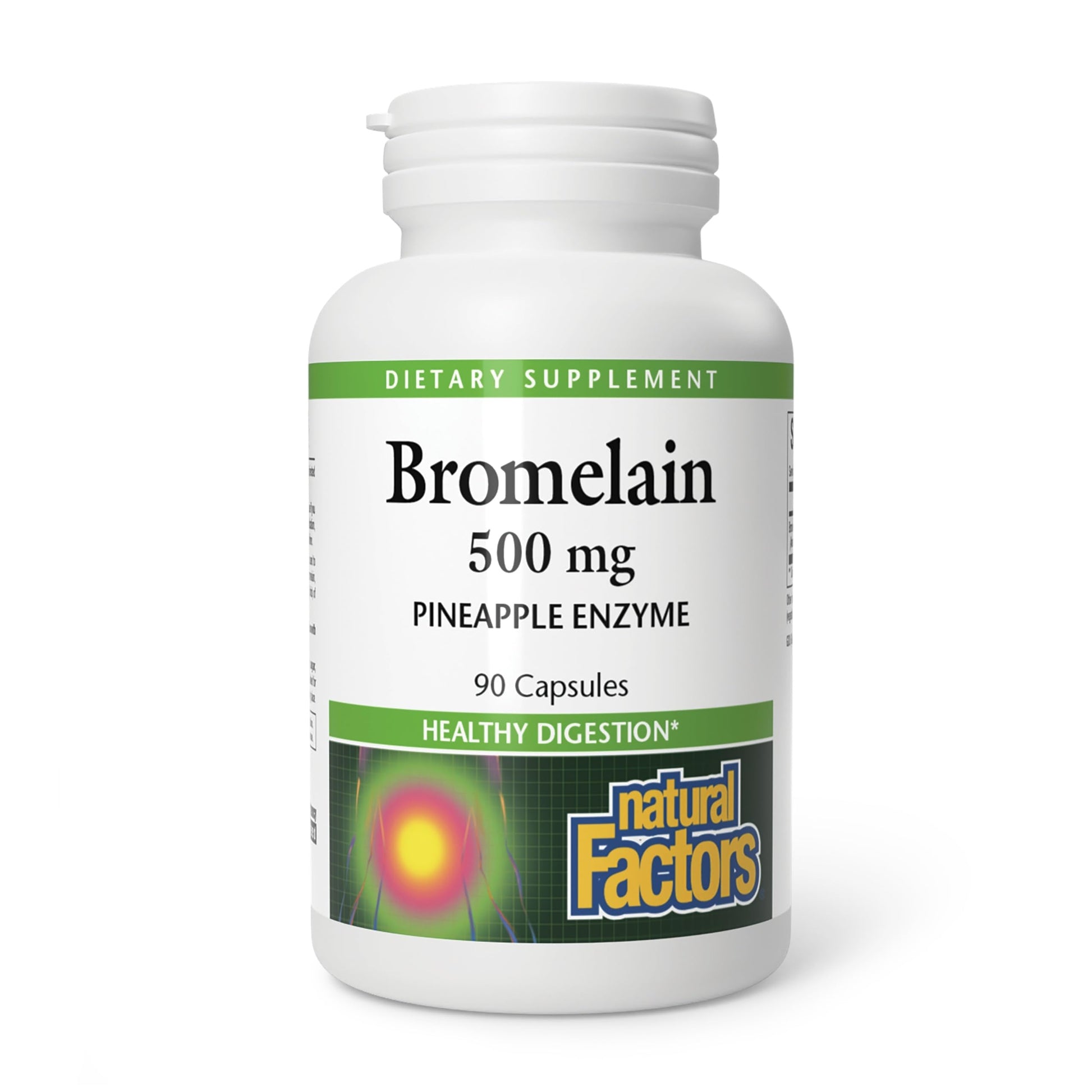 Natural Factors Bromelain 500 mg Enzyme Support for a Healthy Digestive System Capsule 90