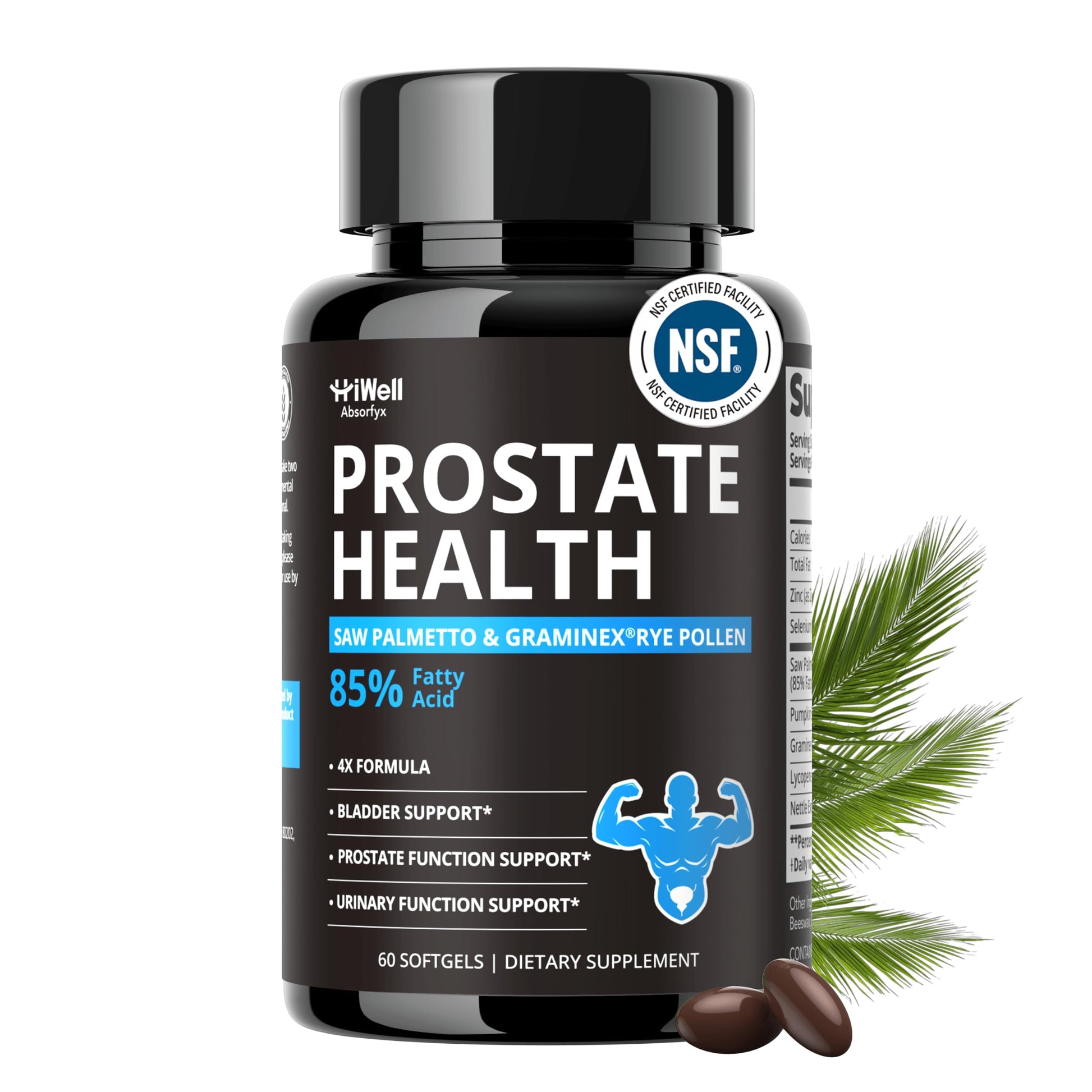 HiWell Absorfyx Prostate Health Supplement for Men Softgels 60 Count