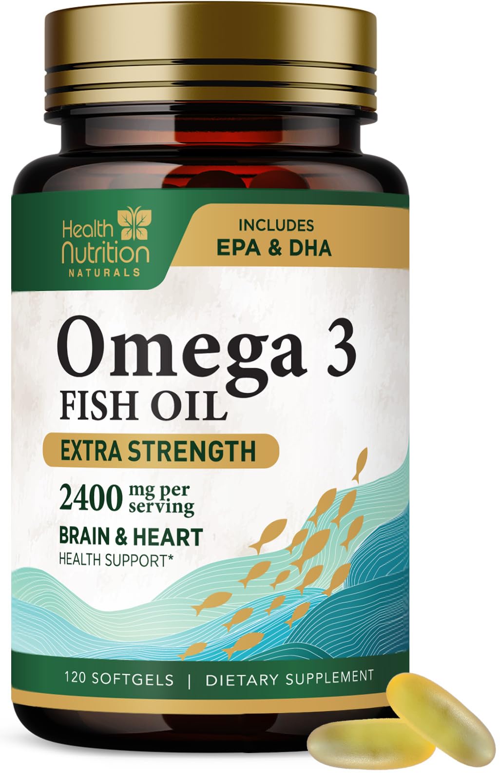 Health Nutrition Naturals Omega-3 Fish Oil Softgels 120