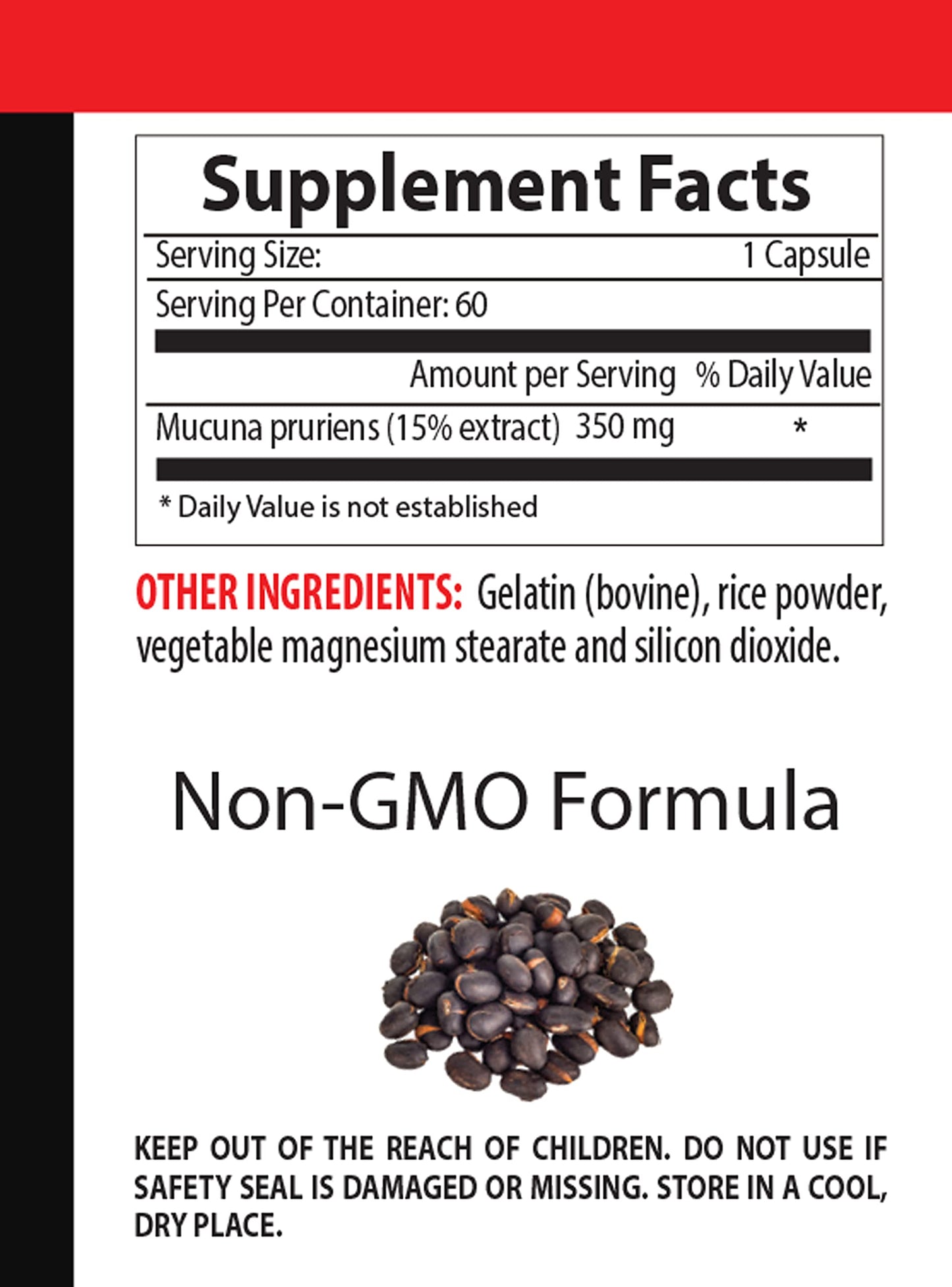 VIP VITAMINS Mucuna Pruriens Extract Velvet Beans Capsules 120 Capsules