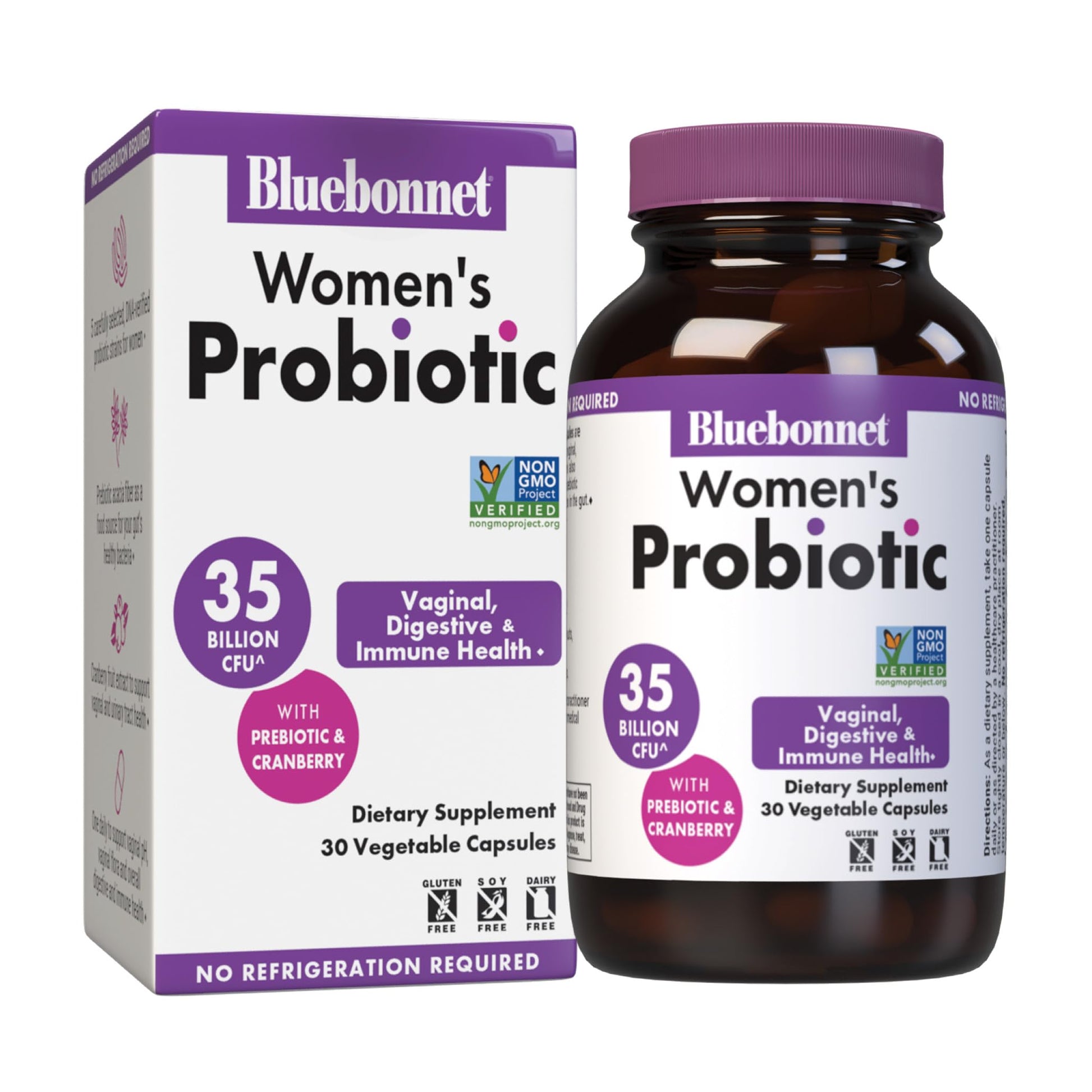 BlueBonnet Women’s Probiotic 35 Billion CFU Shelf Stable Capsules, 30 Servings