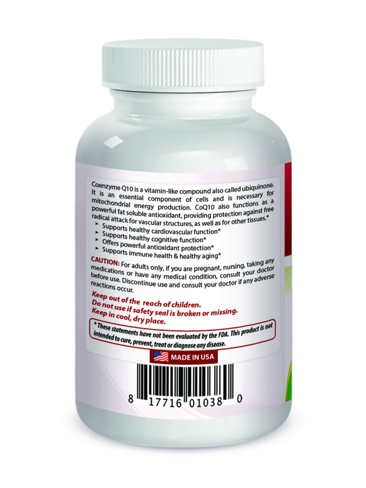 Best Naturals CoQ10 Coenzyme Q10 200 mg Capsule 120 Count