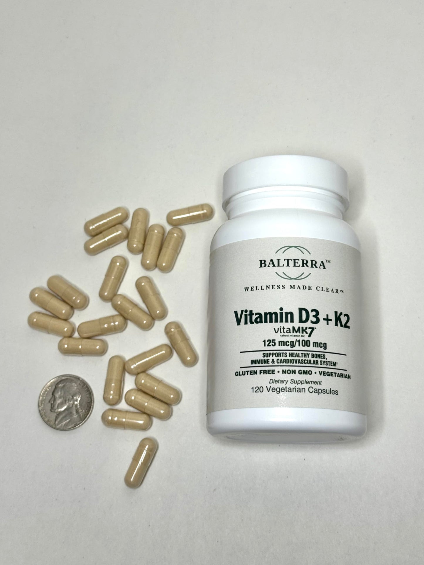 Wellness Made Clear Vitamin D3 + K2 Capsule, 120 Count