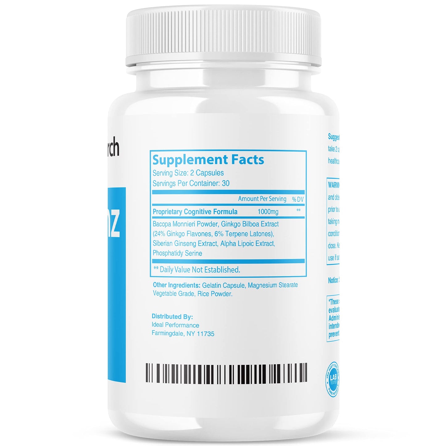 IDEAL PERFORMANCE Vigor Smart Brain Booster Pills Advanced Cognitive Focus Support 1000mg 60 Capsules