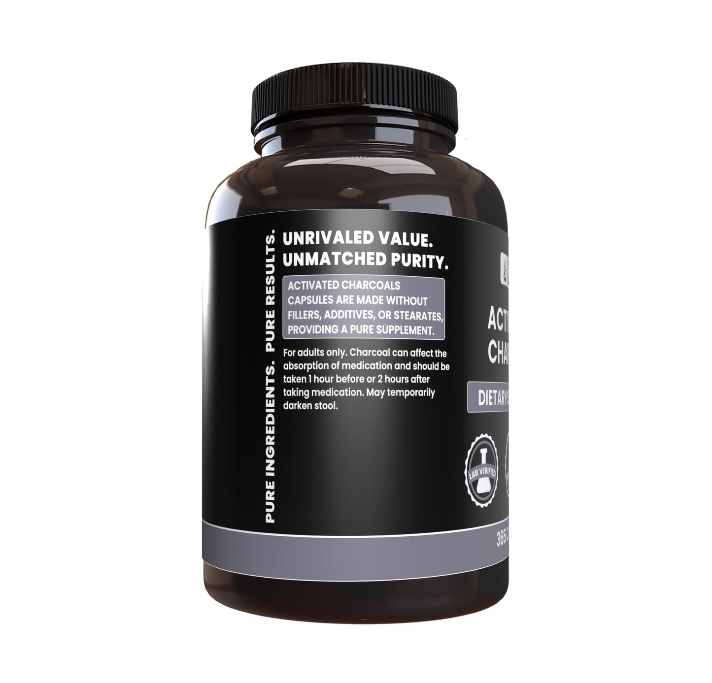 Pure Original Ingredients Activated Charcoal Capsule 1
