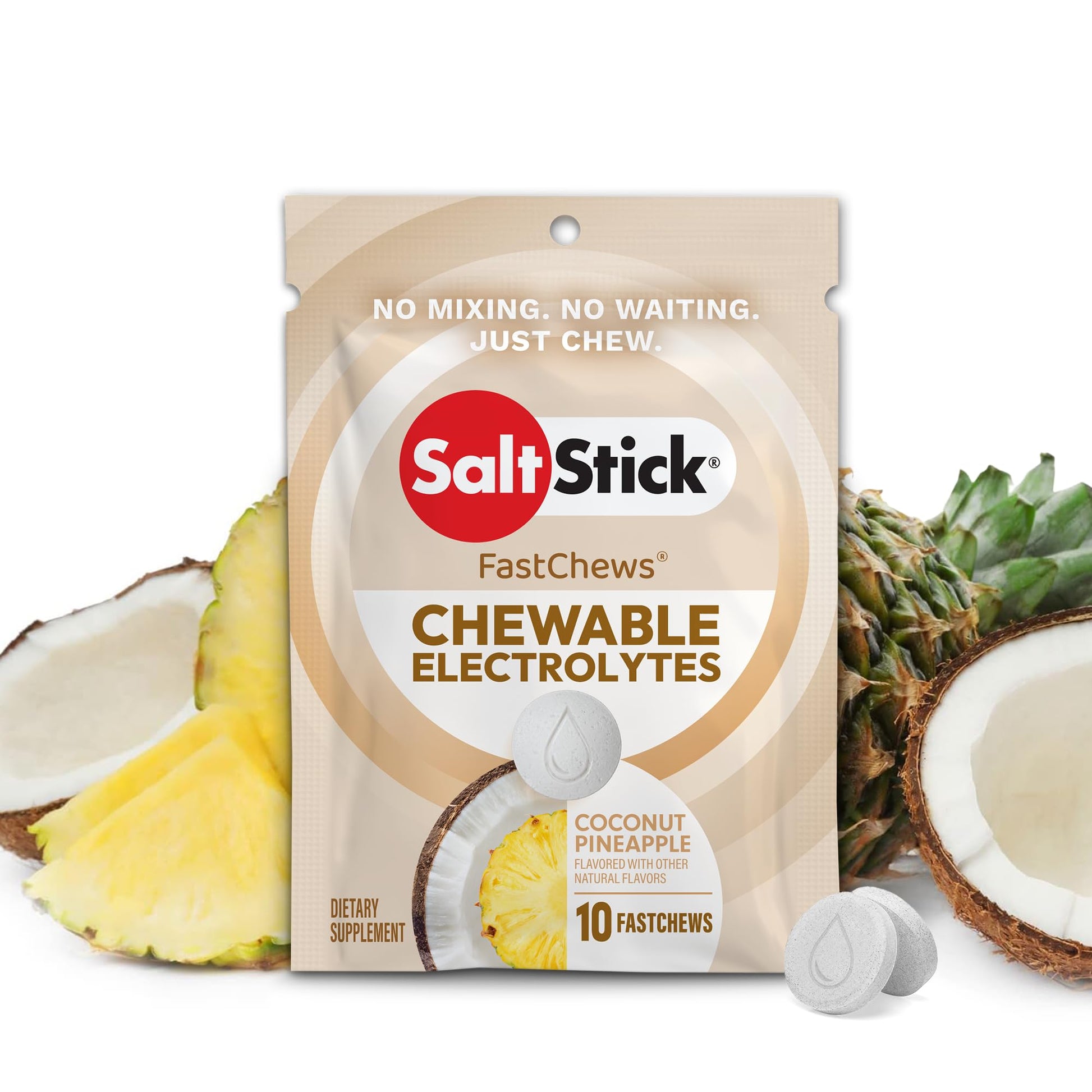 SaltStick Electrolyte FastChews Coconut Pineapple Chewable 120 Count