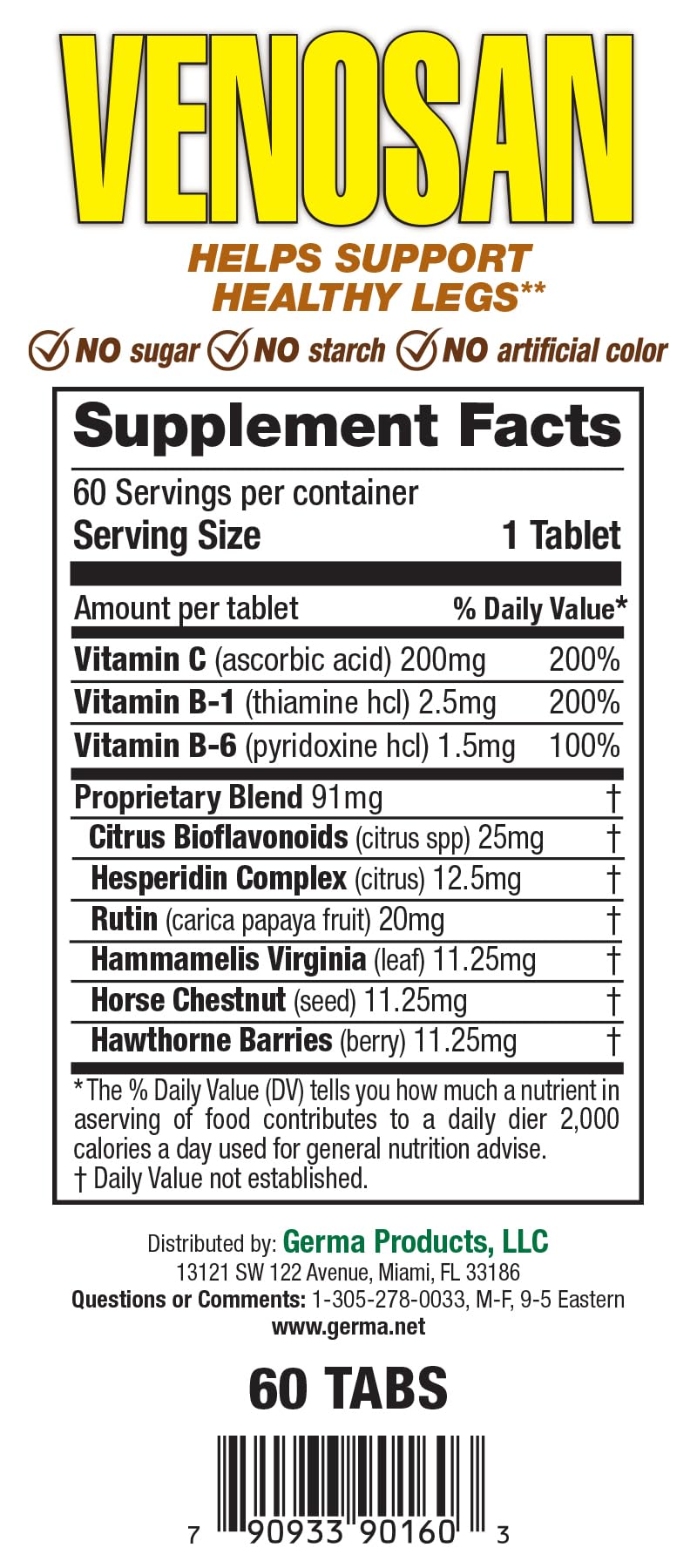 Germa Venosan Dietary Supplement Tablet 60
