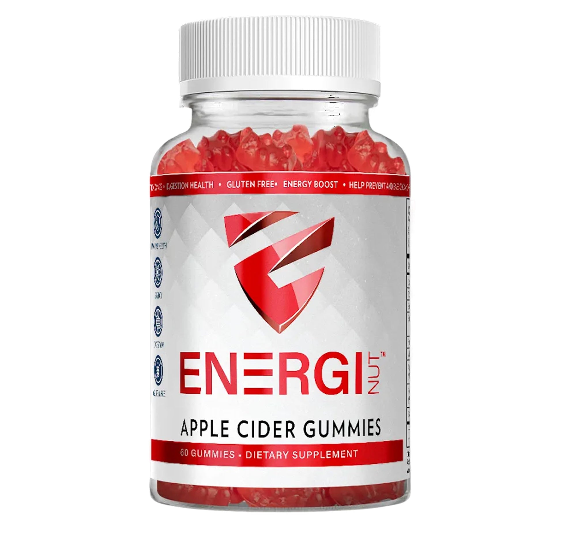 ENERGI NUT Apple Cider Vinegar Gummies, 60 Count