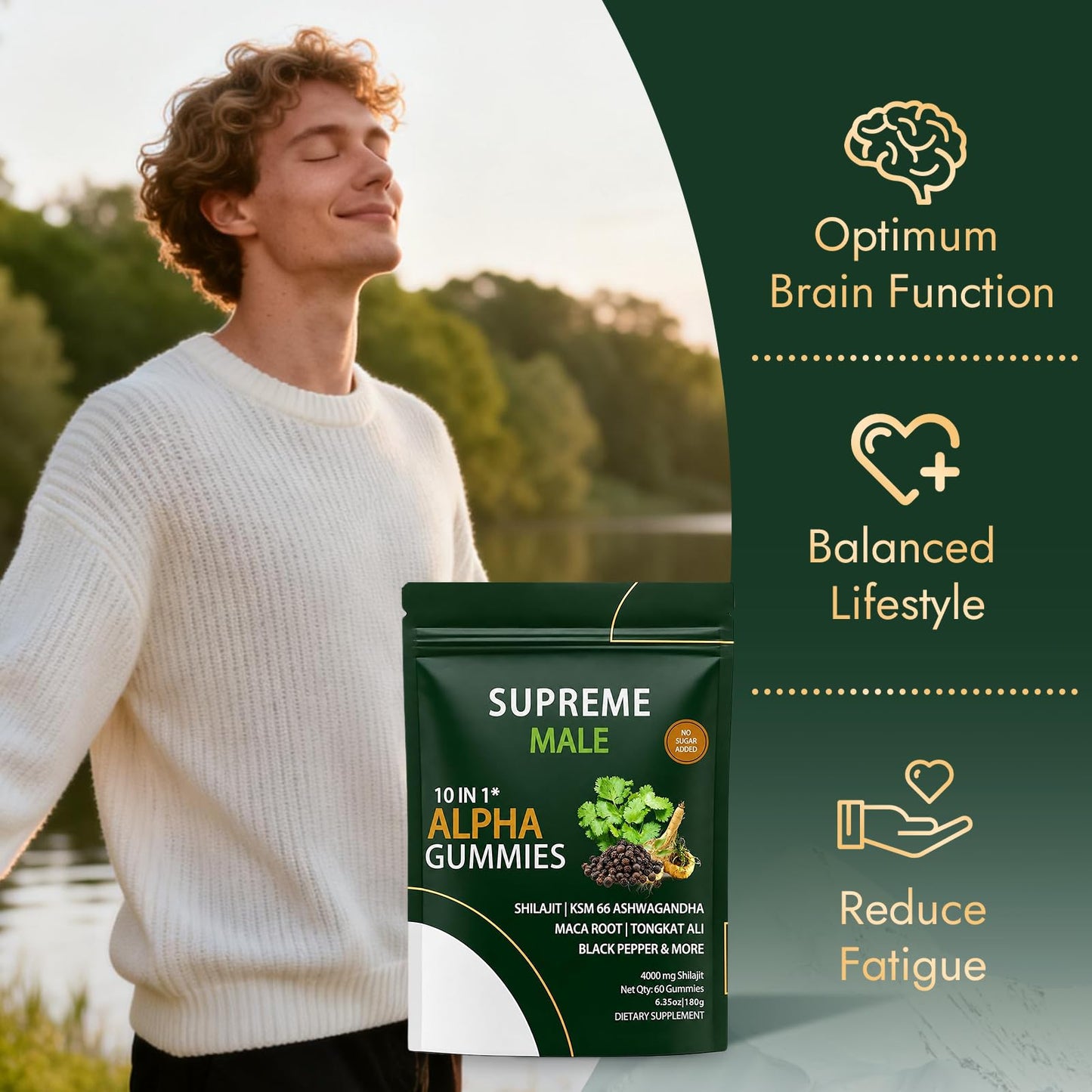 SUPREME MALE Alpha Gummies 60 Gummies