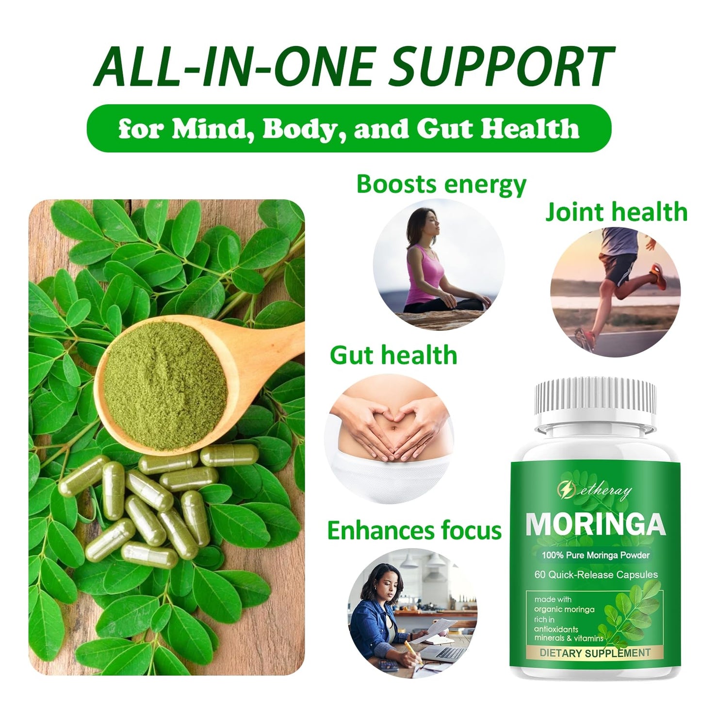 etheray Moringa Capsules 60 Count