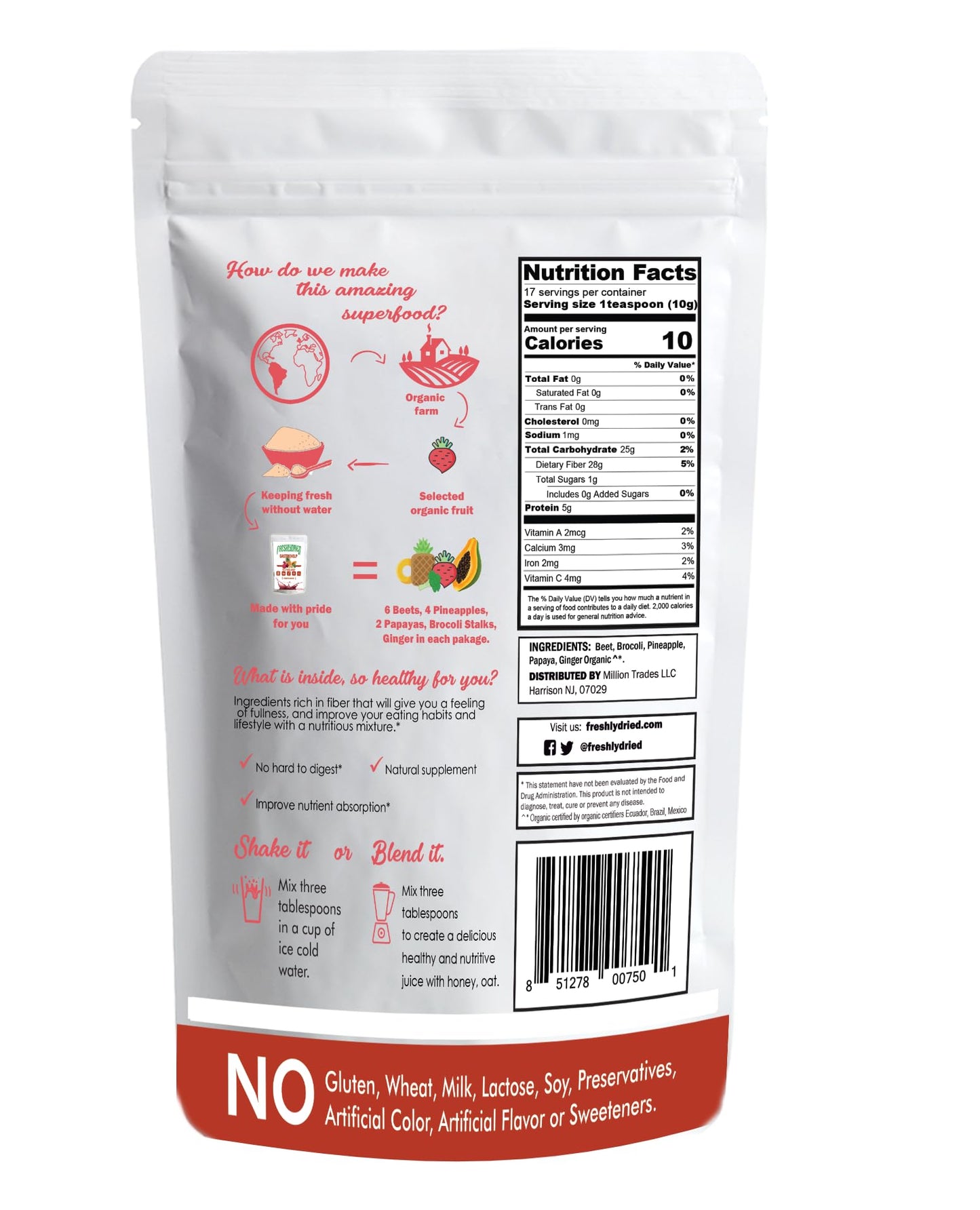 Freshlydried GastricHelp Powder, 6 Ounces