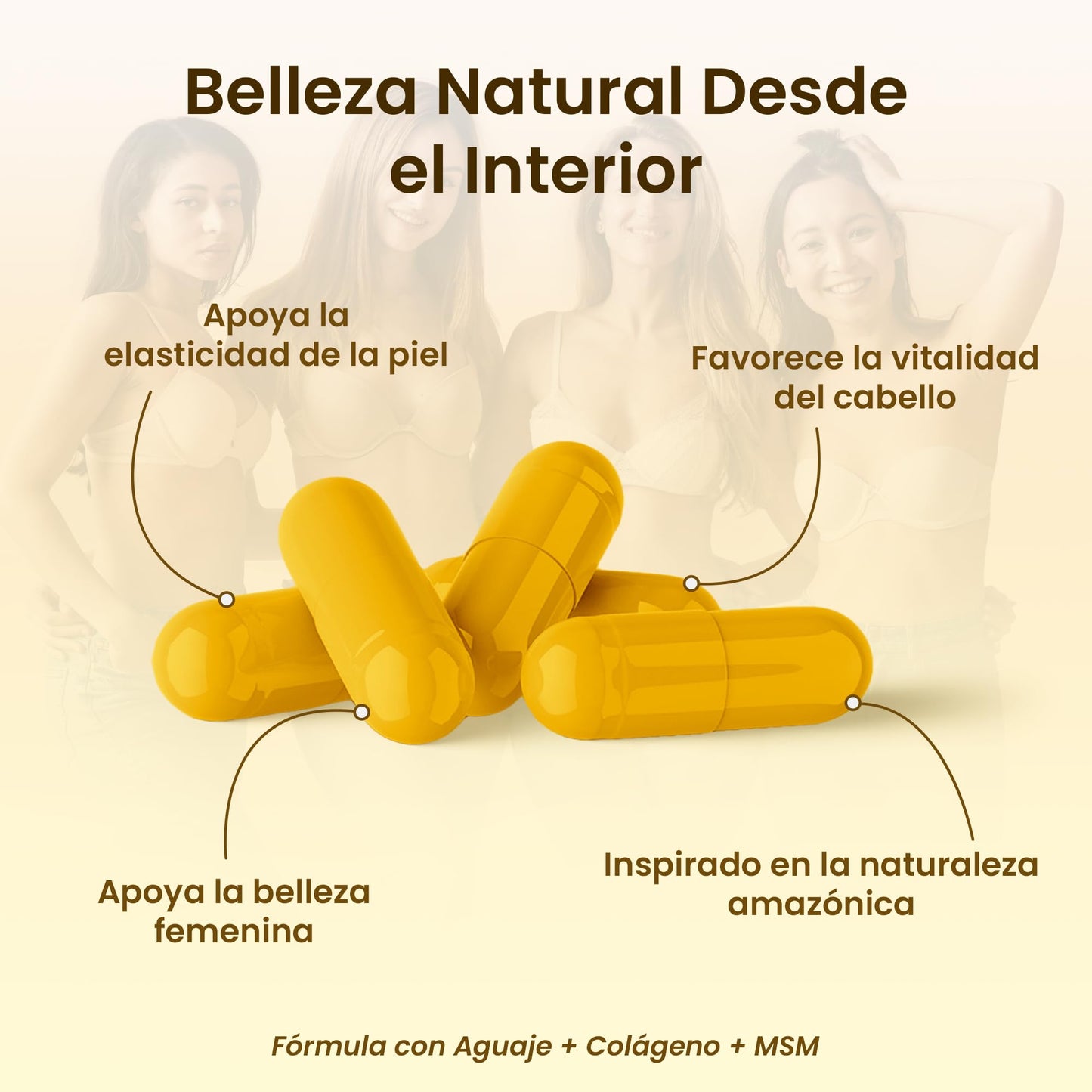 MUJER AGUAJE Collagen + MSM + Aguaje Capsule, 1 Count