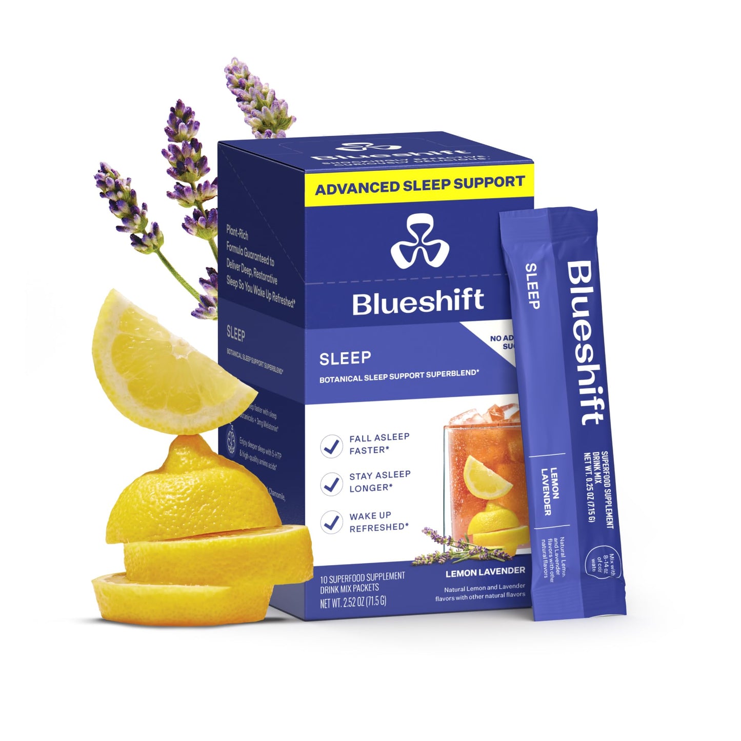 Blueshift Sleep Powder for Adults, Lemon Lavender, 2.52 oz