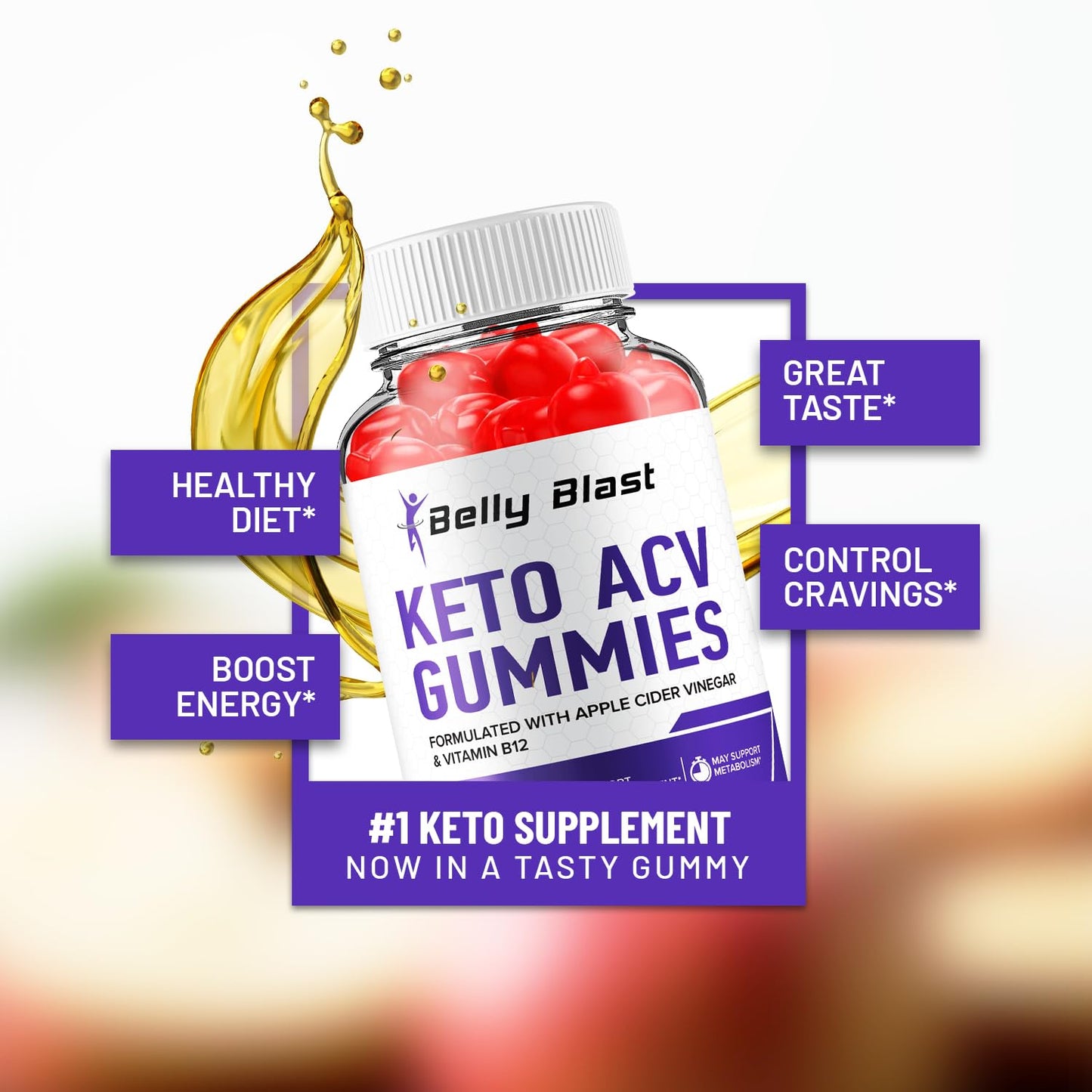 Indelo Belly Blast Keto ACV Gummies 60 Count