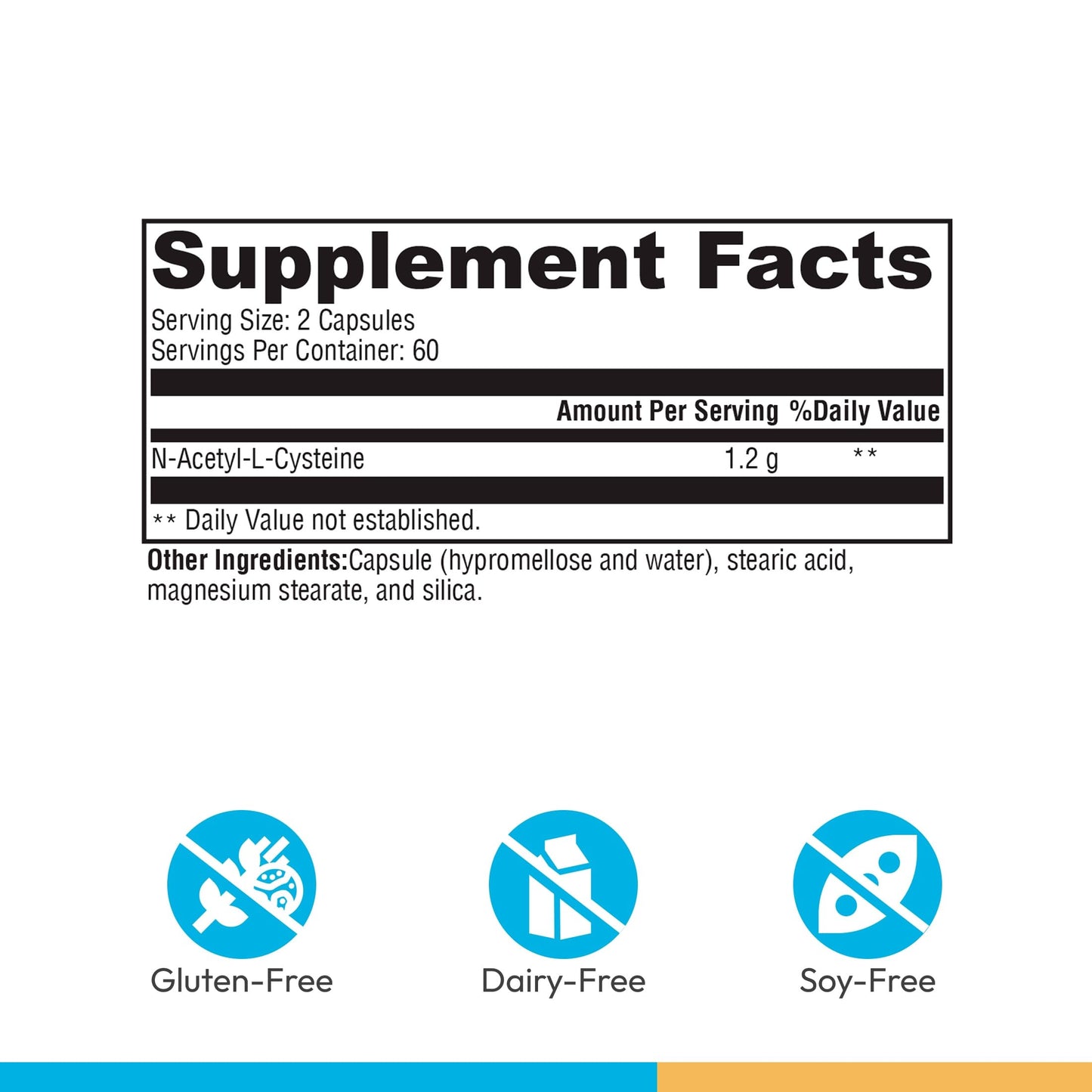 XYMOGEN N-Acetyl-Cysteine 1200 mg per Serving Capsule, 120 Capsules