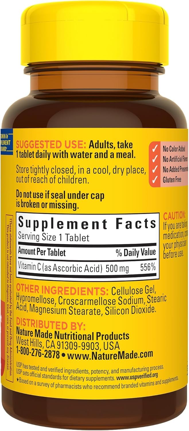 Nature Made Vitamin C 500 mg Caplets 300
