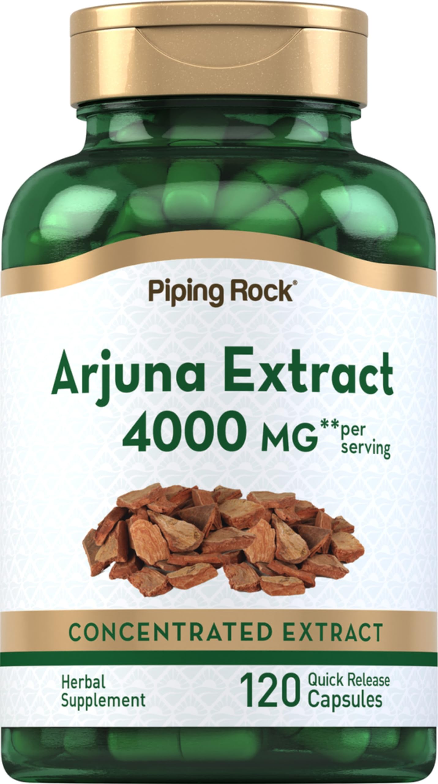 Piping Rock Arjuna Extract Capsules, 120 Count