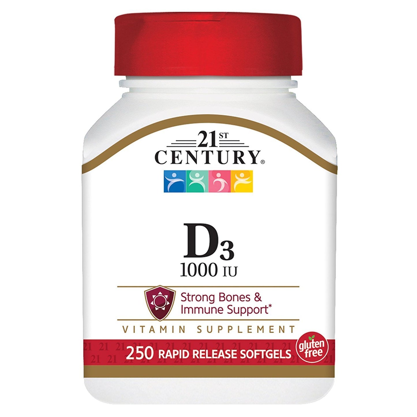 21st Century Vitamin D3 1000 IU Softgels 250 Count