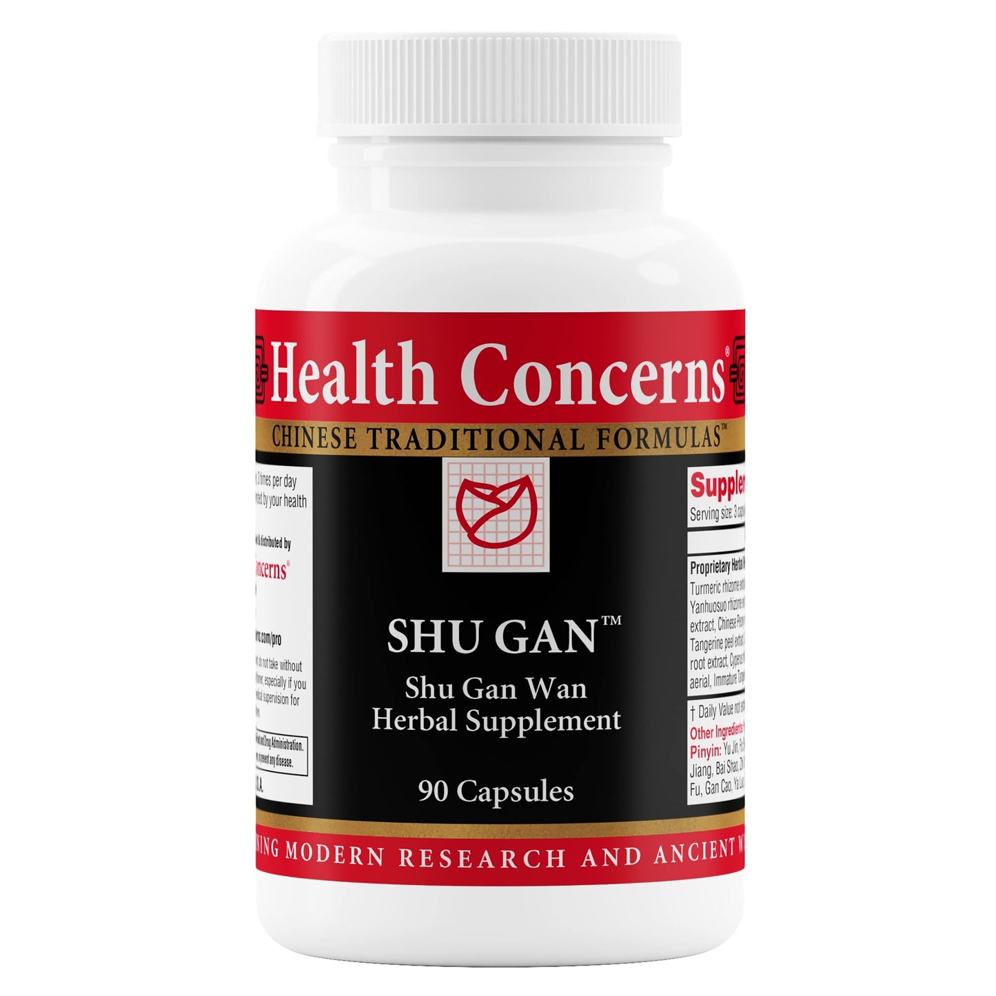 Health Concerns Shu Gan Liver Support & Digestion Relief – Bloating, Nausea, Gut Health, Gallbladder & Gastric Balance – Chinese Herbal Formula with Turmeric & Peony 90 Capsules