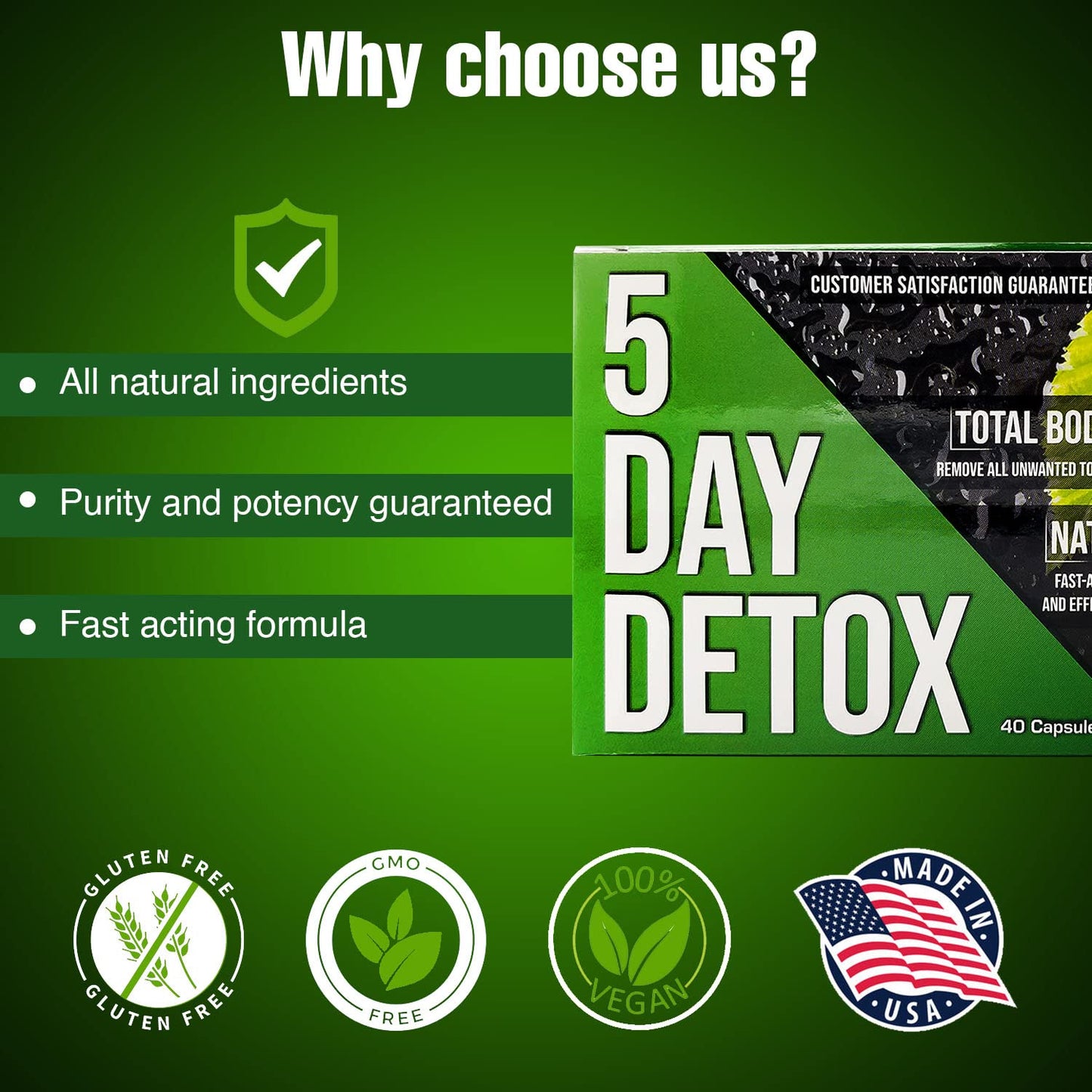 Wellgenix Strip 5 Day Detox Cleanse - Complete Body Cleanse Capsules, 40 Count