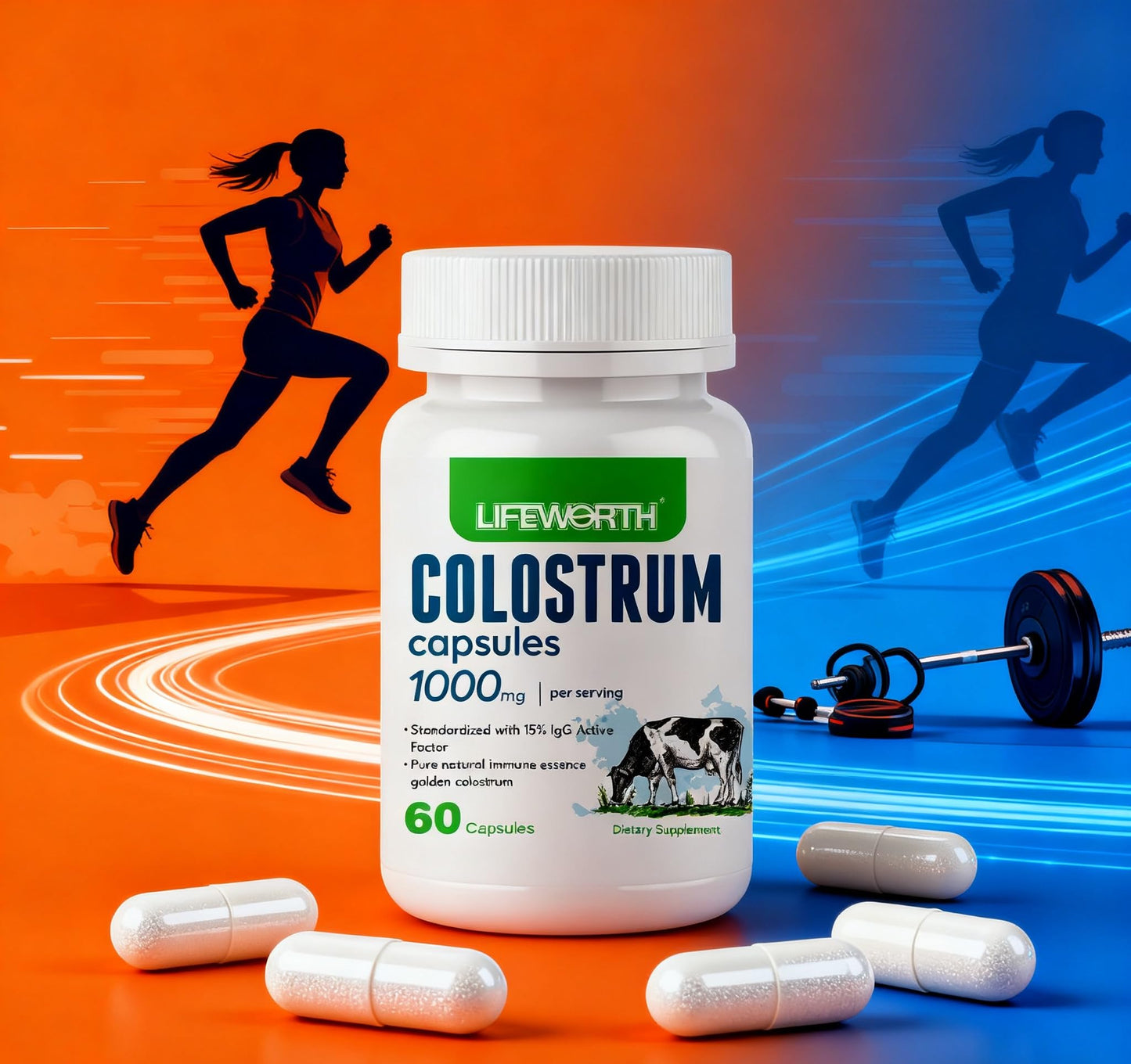 LIFEWORTH Pasture-Raised Colostrum Capsule, 1 Count
