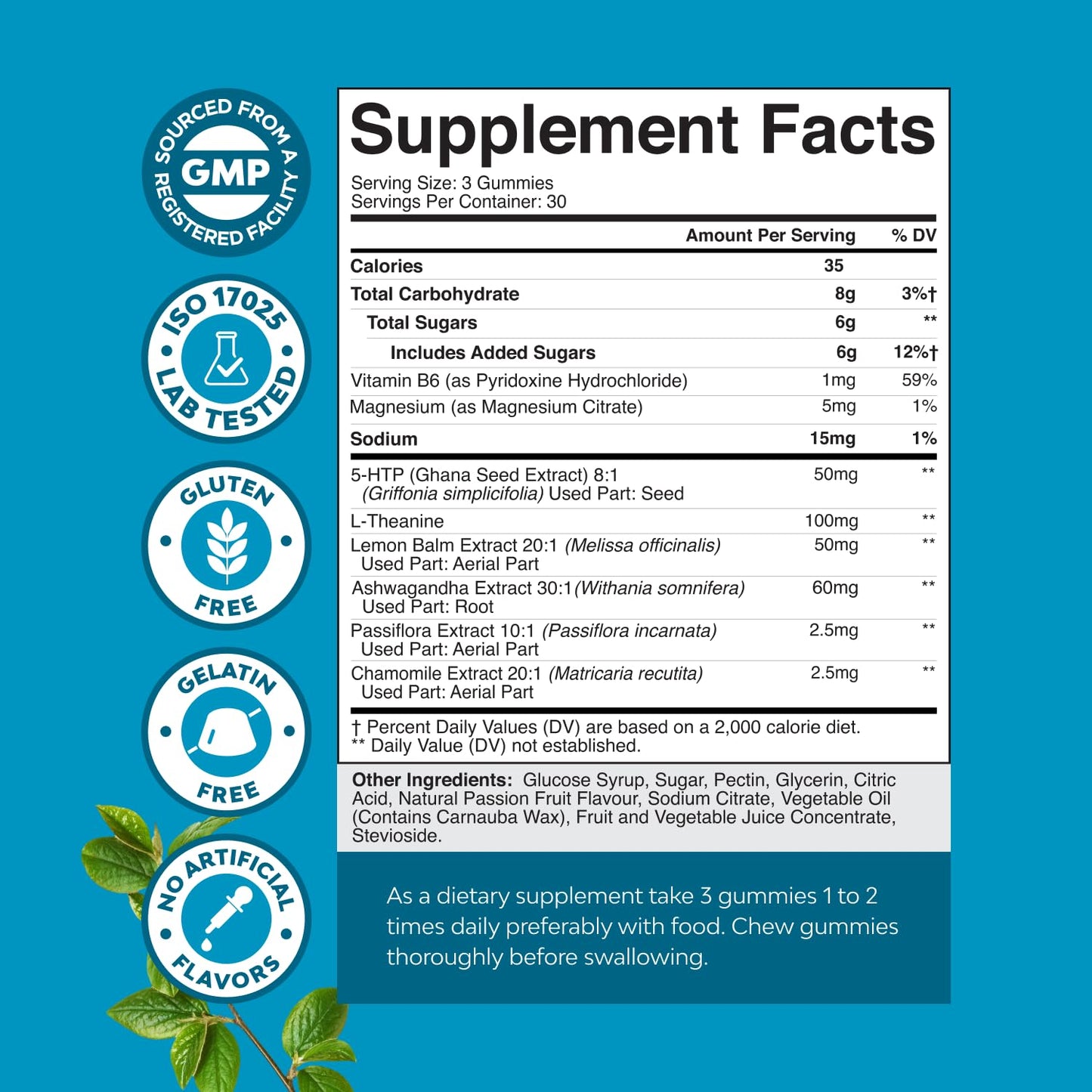 Natures Craft Calming Gummies for Adults with Ashwagandha and Magnesium 270 Count