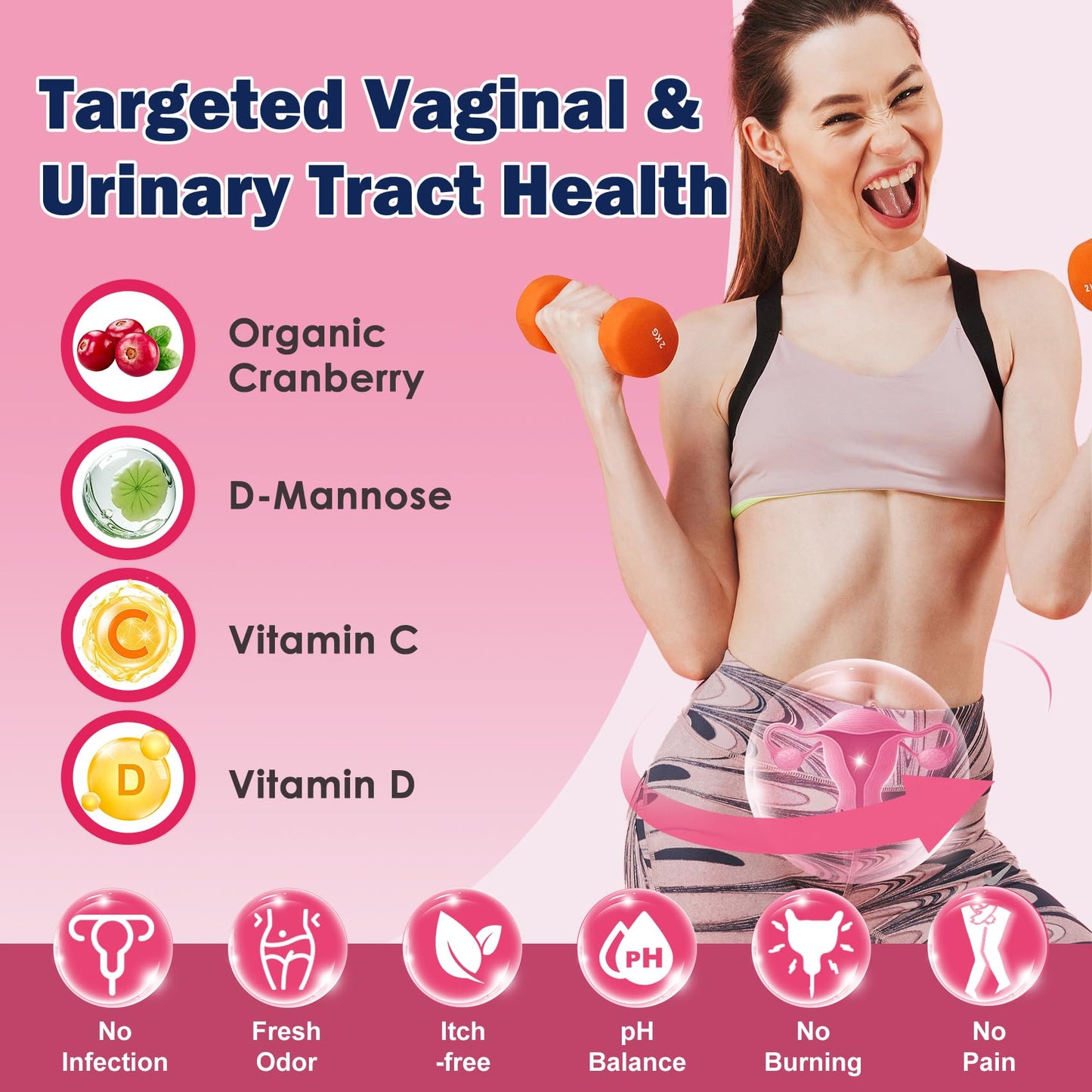 ZEBORA Vaginal Probiotics for Women 100 Billion CFUs, Probiotic for Digestive Health & Vaginal pH Balance & Urinary Tract Health, with Organic Cranberry & Prebiotics Capsule 90