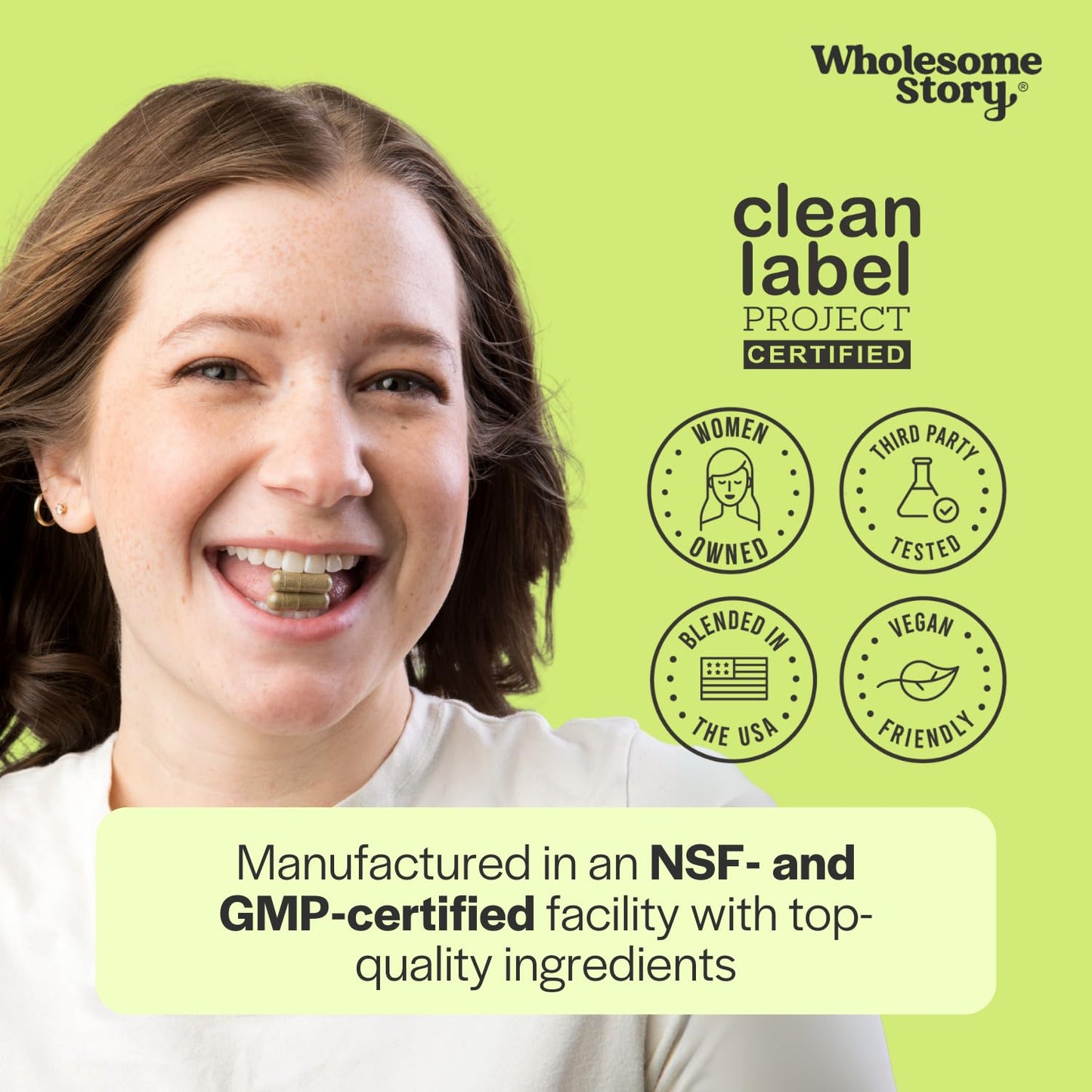 Wholesome Story Spearmint + Myo-Inositol & D-Chiro Inositol, MTHF & Vitamin D3 Powder 120