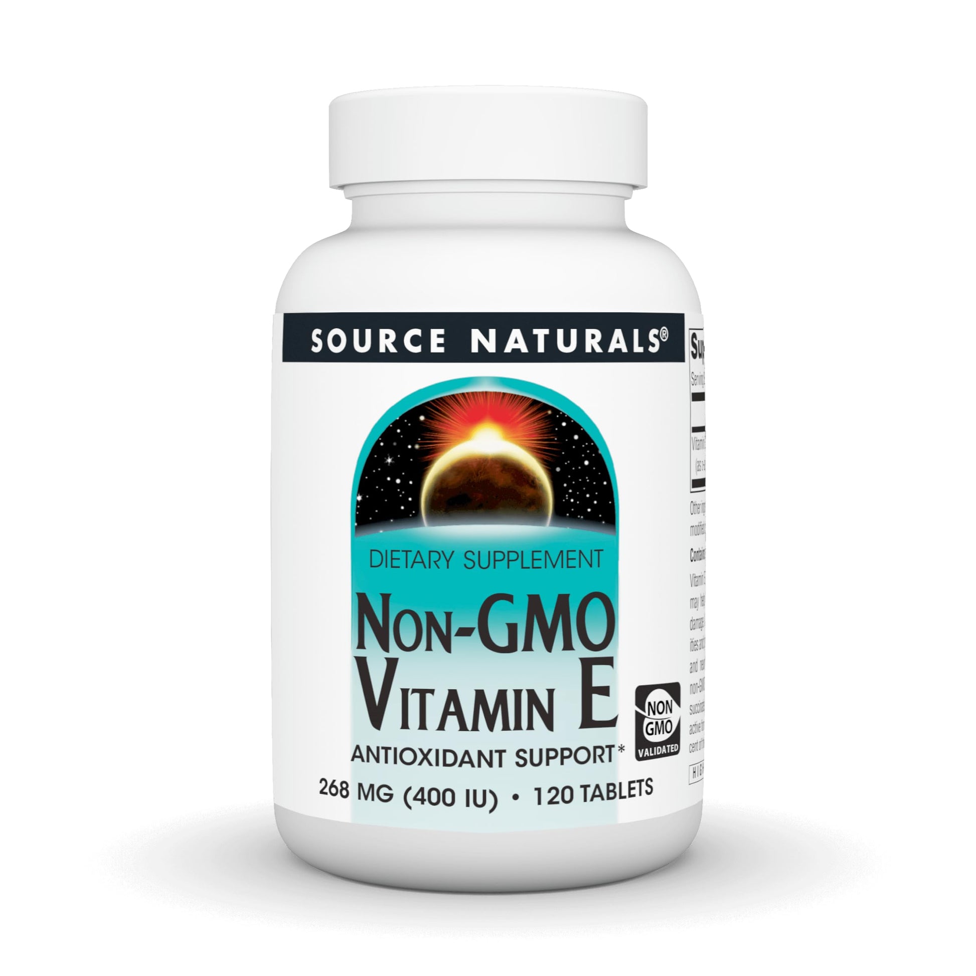 Source Naturals Non-GMO Vitamin E Antioxidant Support 268 mg (400 IU), Tablet, 120 Tablets