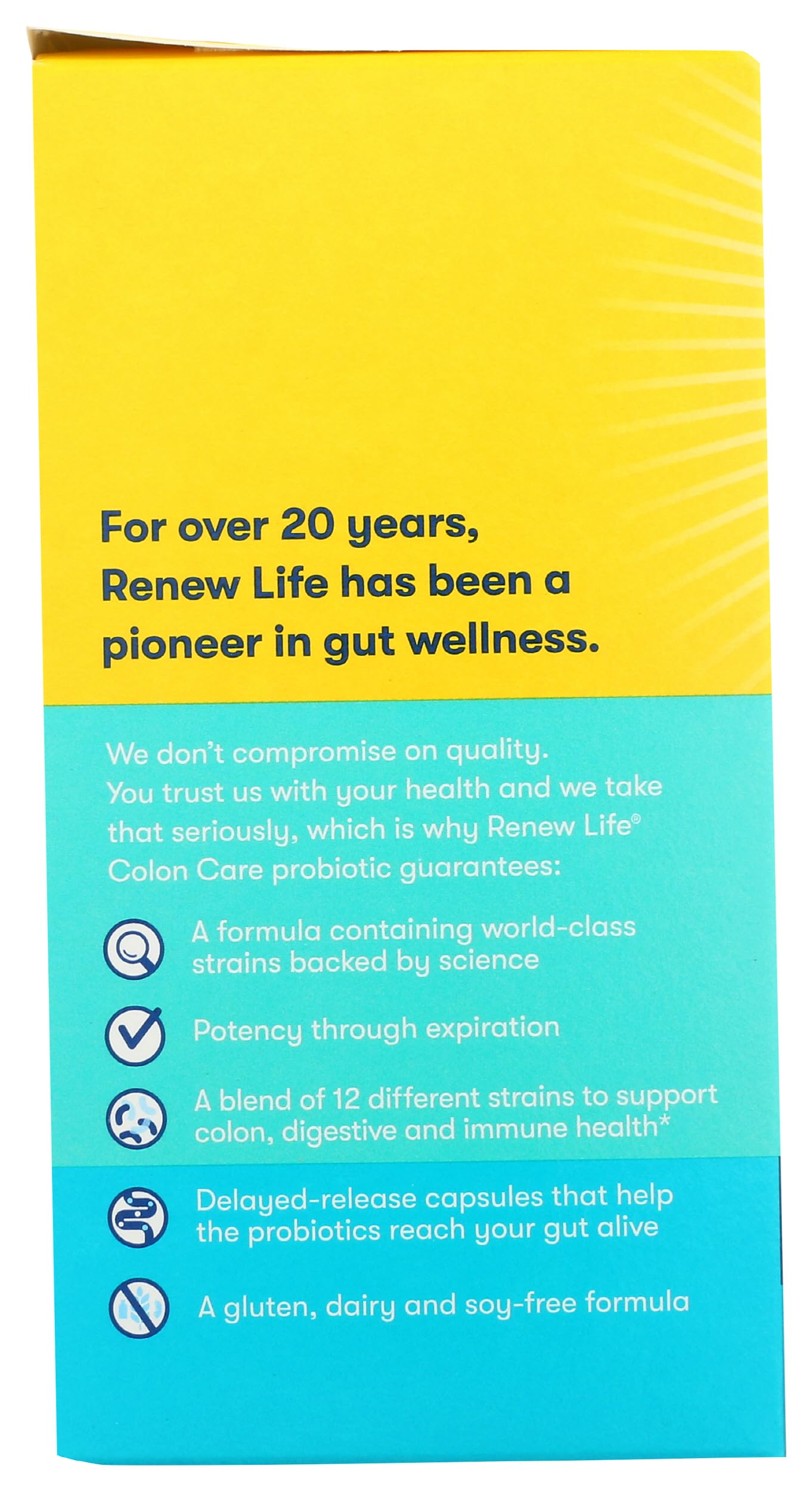Renew Life Adult Colon Care Probiotic Supplement Tablet, 60 Capsules