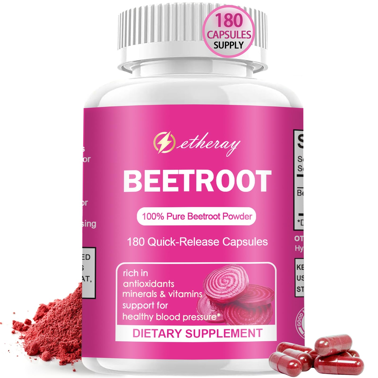etheray Beet Root Capsules 180 Capsules