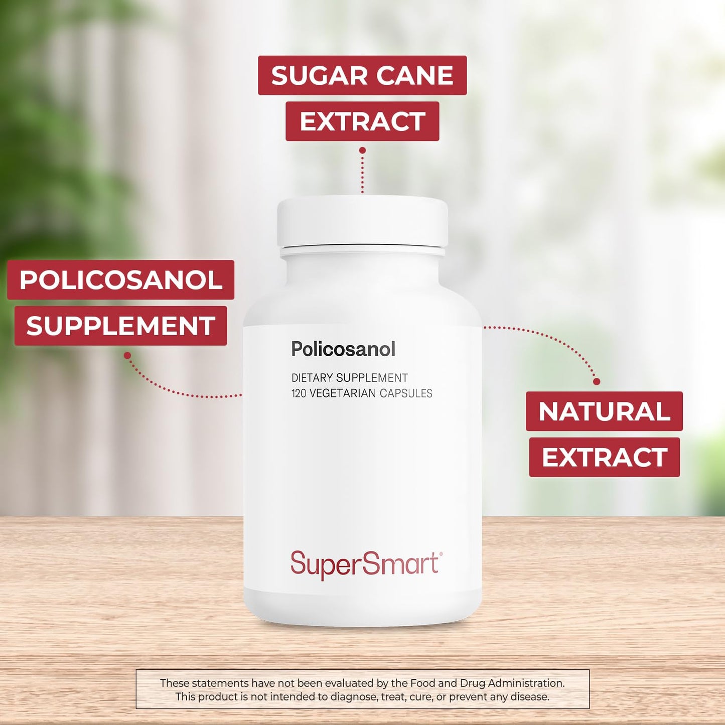 Supersmart Policosanol 40mg per Day Capsules 120